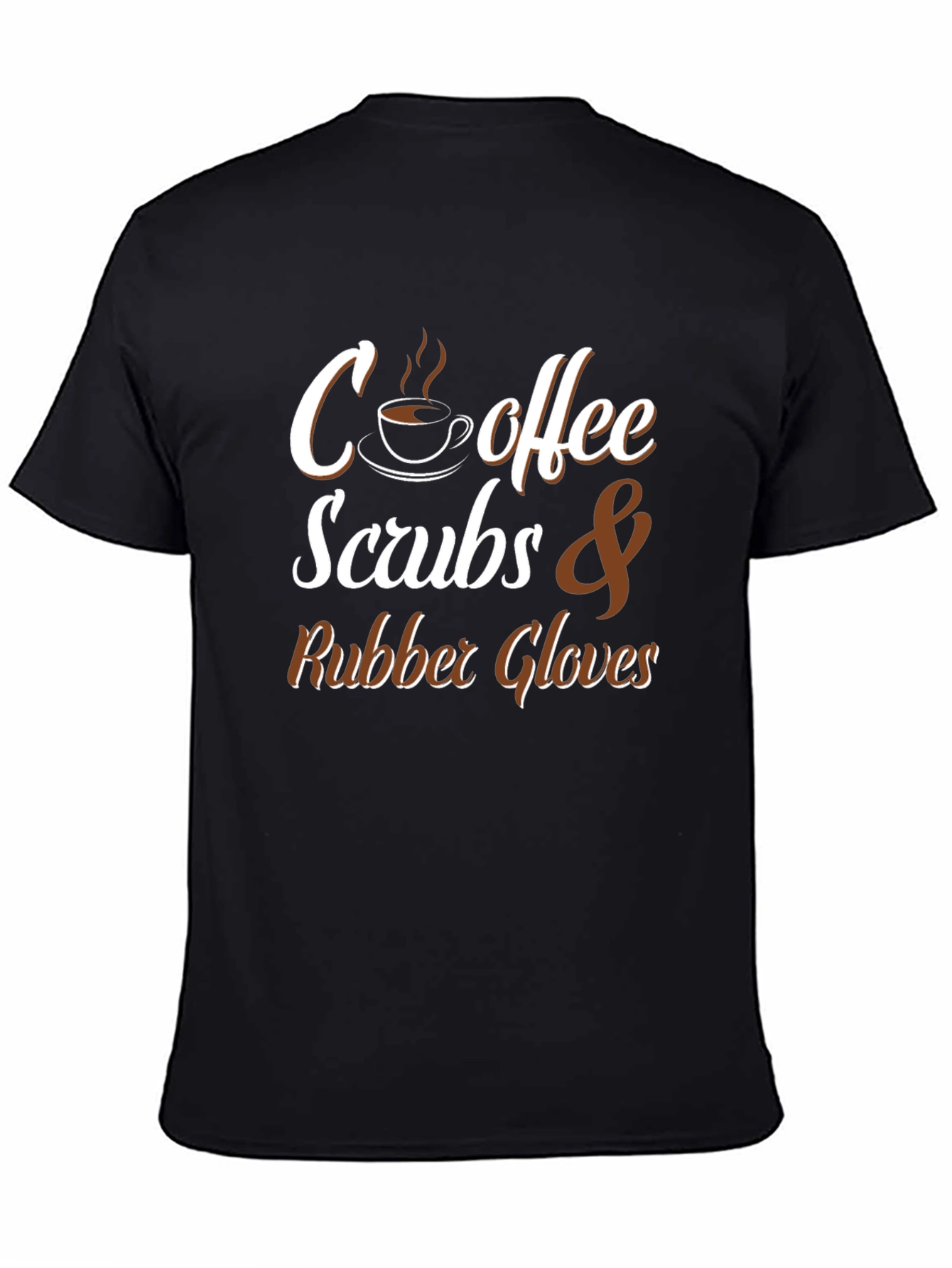 Black Coffee Scrubs & Rubber Gloves Graphic T-Shirt view 4