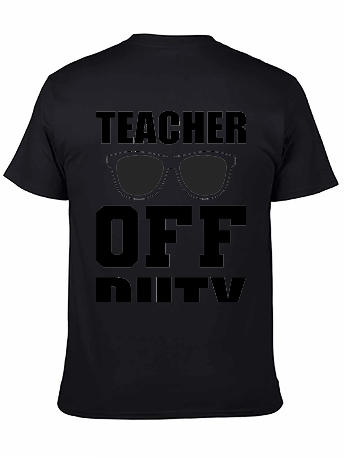 Black Teacher Off Duty T-Shirt - Summer Break Relax Mode view 4