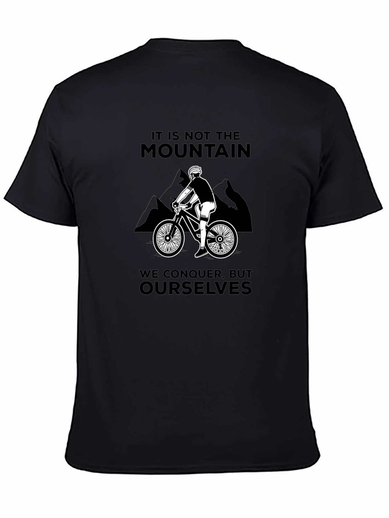 Black Mountain Biking T-Shirt - Conquer Yourself view 4