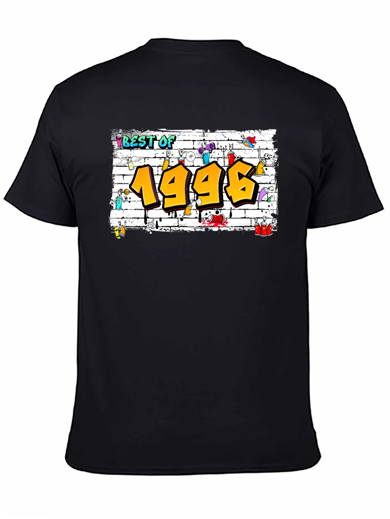 Black Best of 1996 Graphic T-Shirt view 4