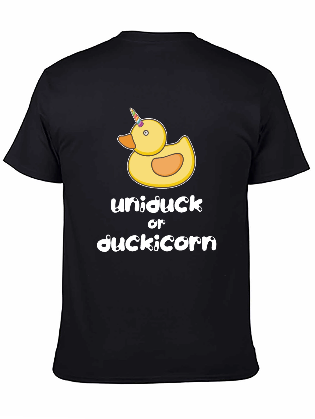 Black Uniduck or Duckicorn T-Shirt - Novelty Tee view 4