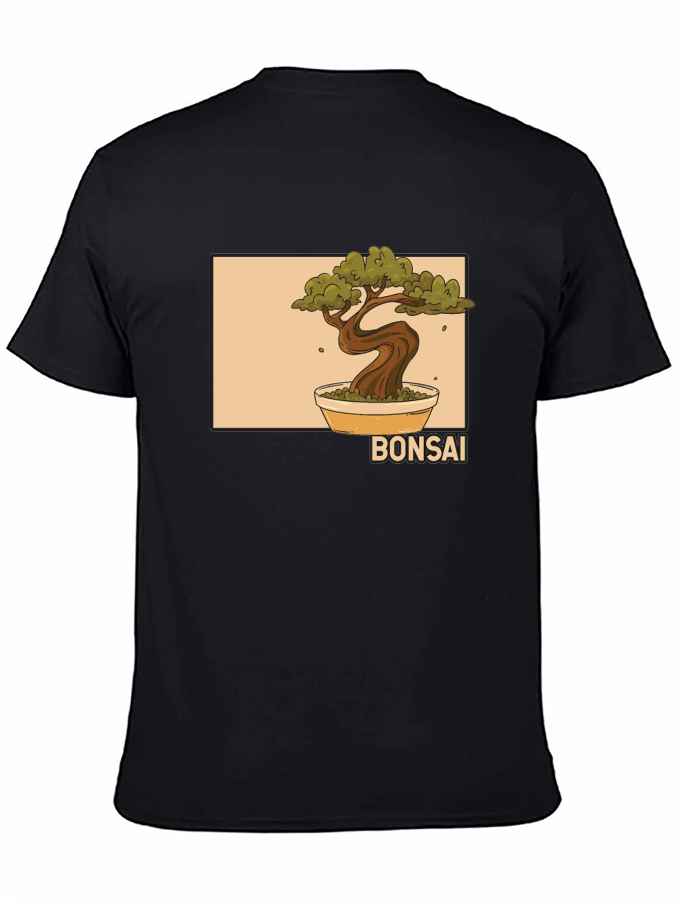 Black Bonsai Tree Graphic Black T-Shirt view 4