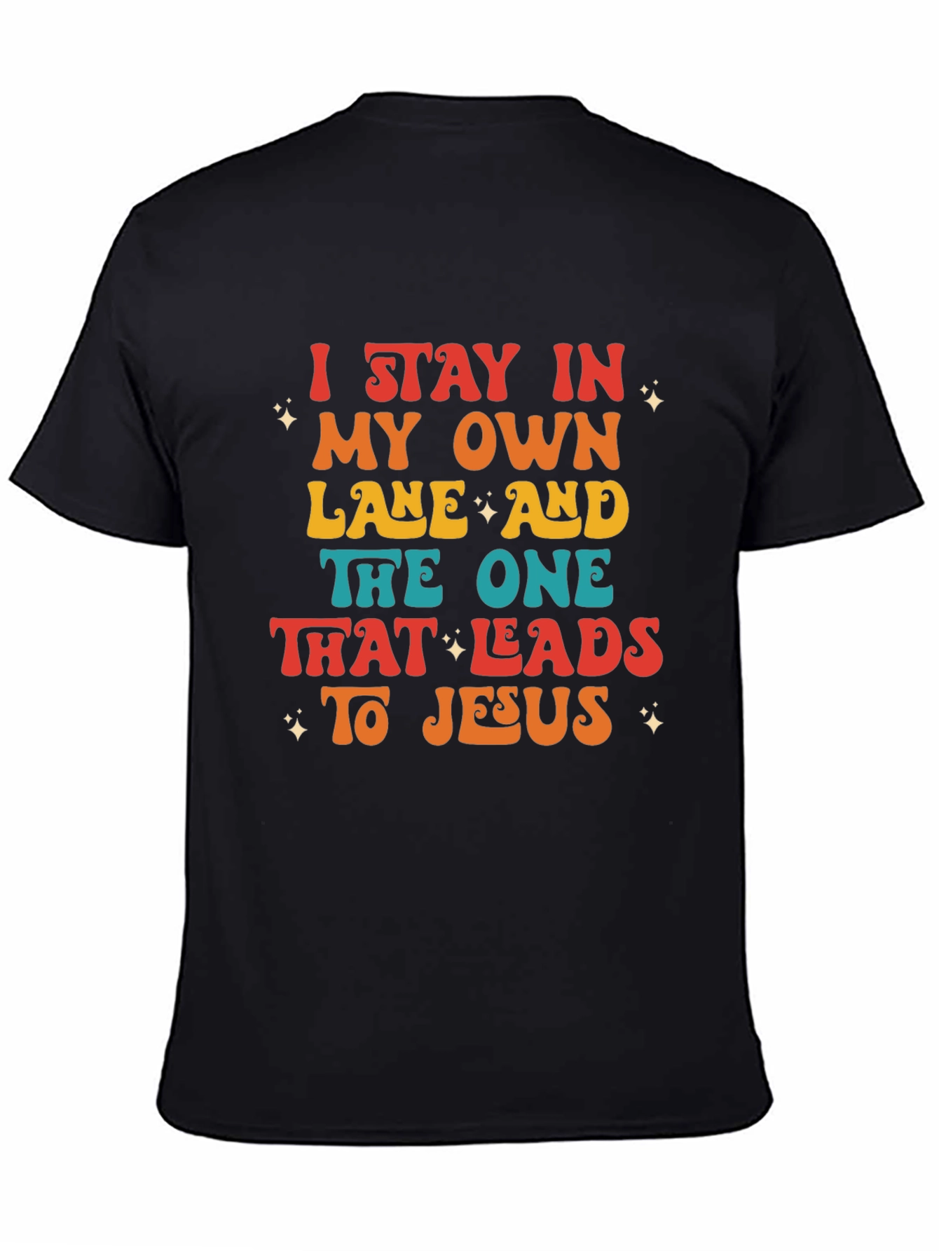 Black I Stay In My Own Lane T-Shirt view 4