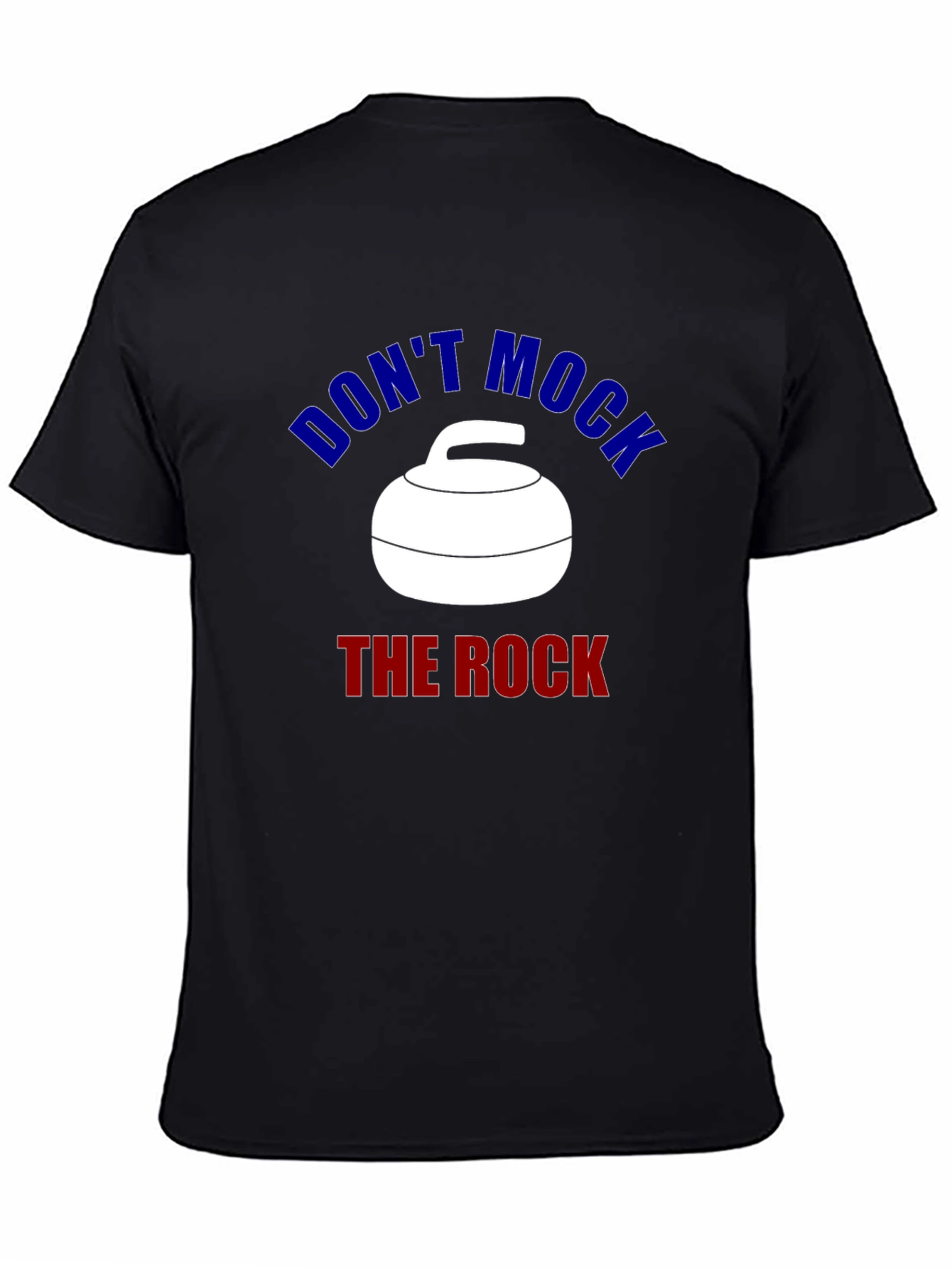 Black Don't Mock The Rock Curling T-Shirt view 4