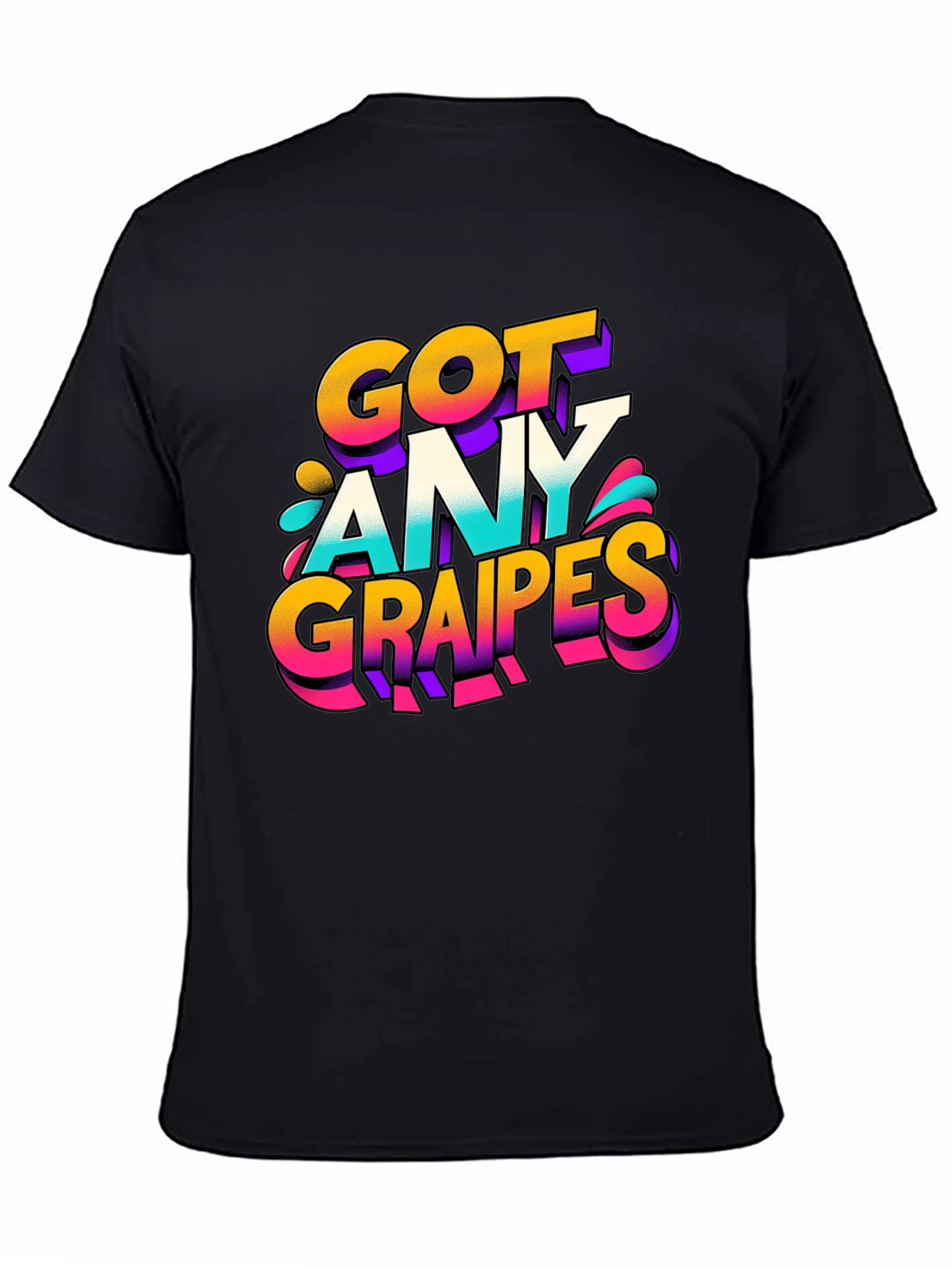 Black Got Any Grapes Graphic T-Shirt view 4