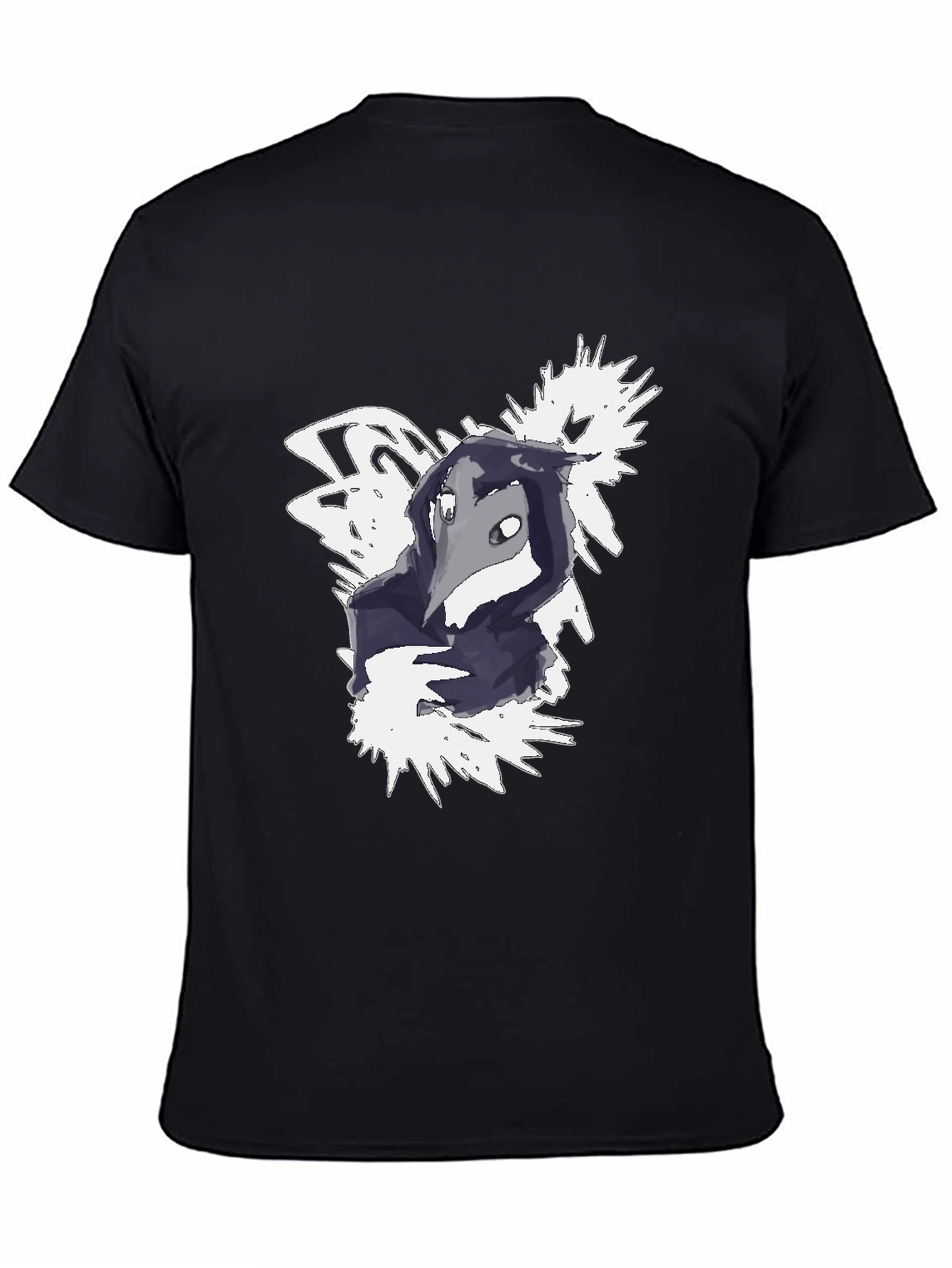 Black Plague Doctor Graphic T-Shirt - Black view 4