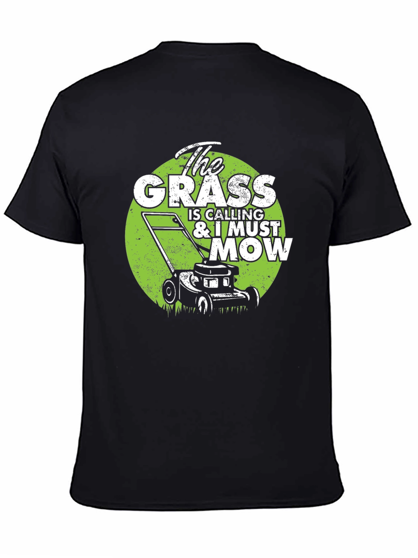 Black The Grass is Calling T-Shirt view 4