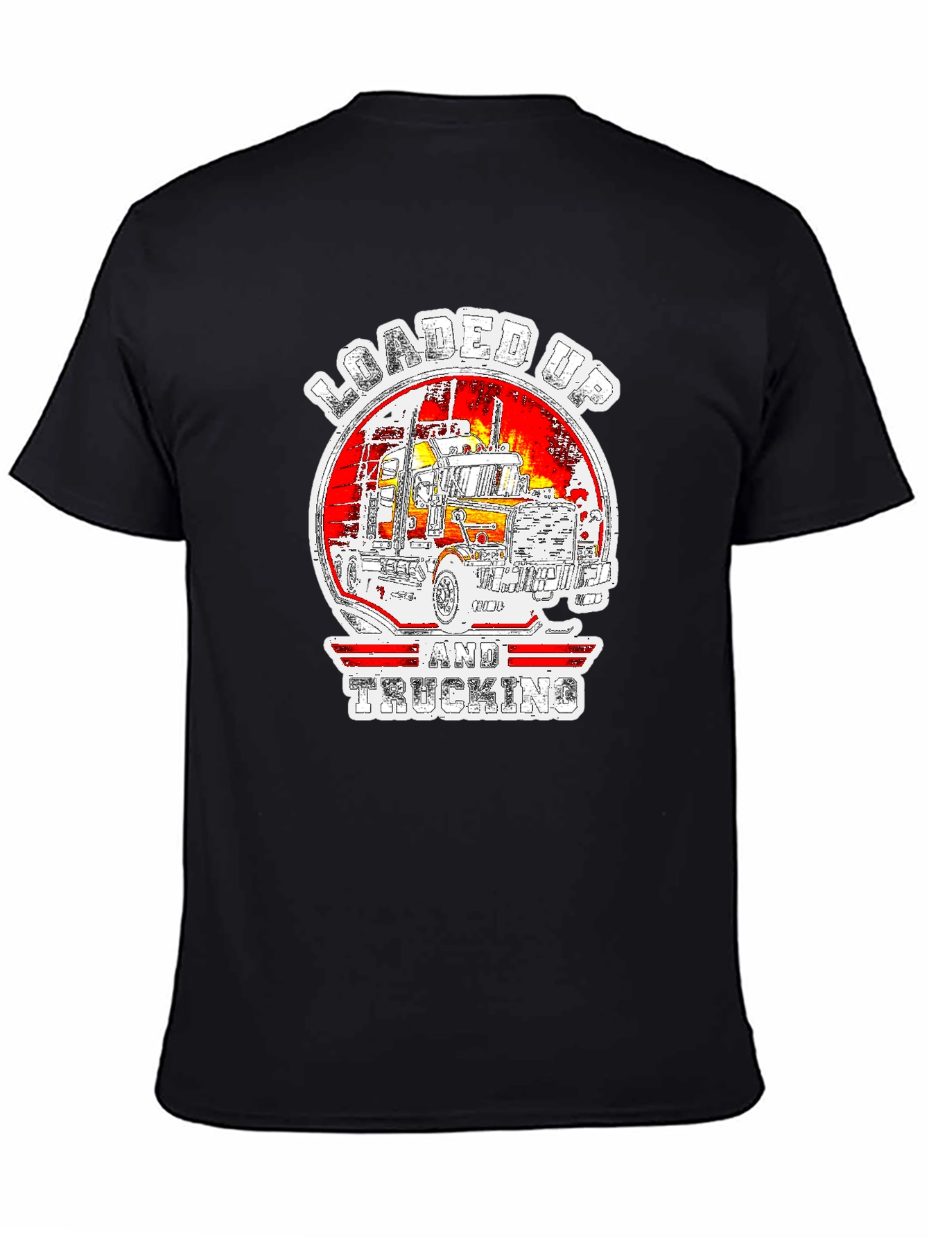 Black Loaded Up Trucking T-Shirt view 4