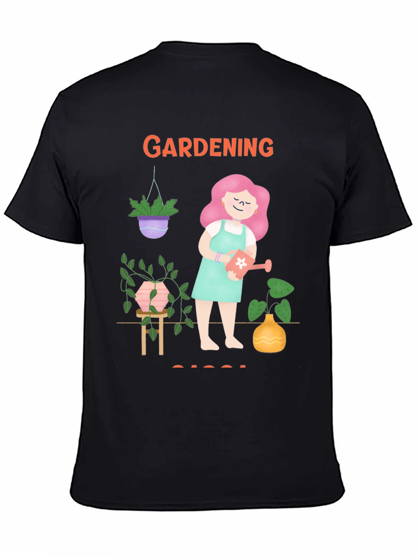 Black Gardening T-Shirt Cute Plant Lover Tee view 4
