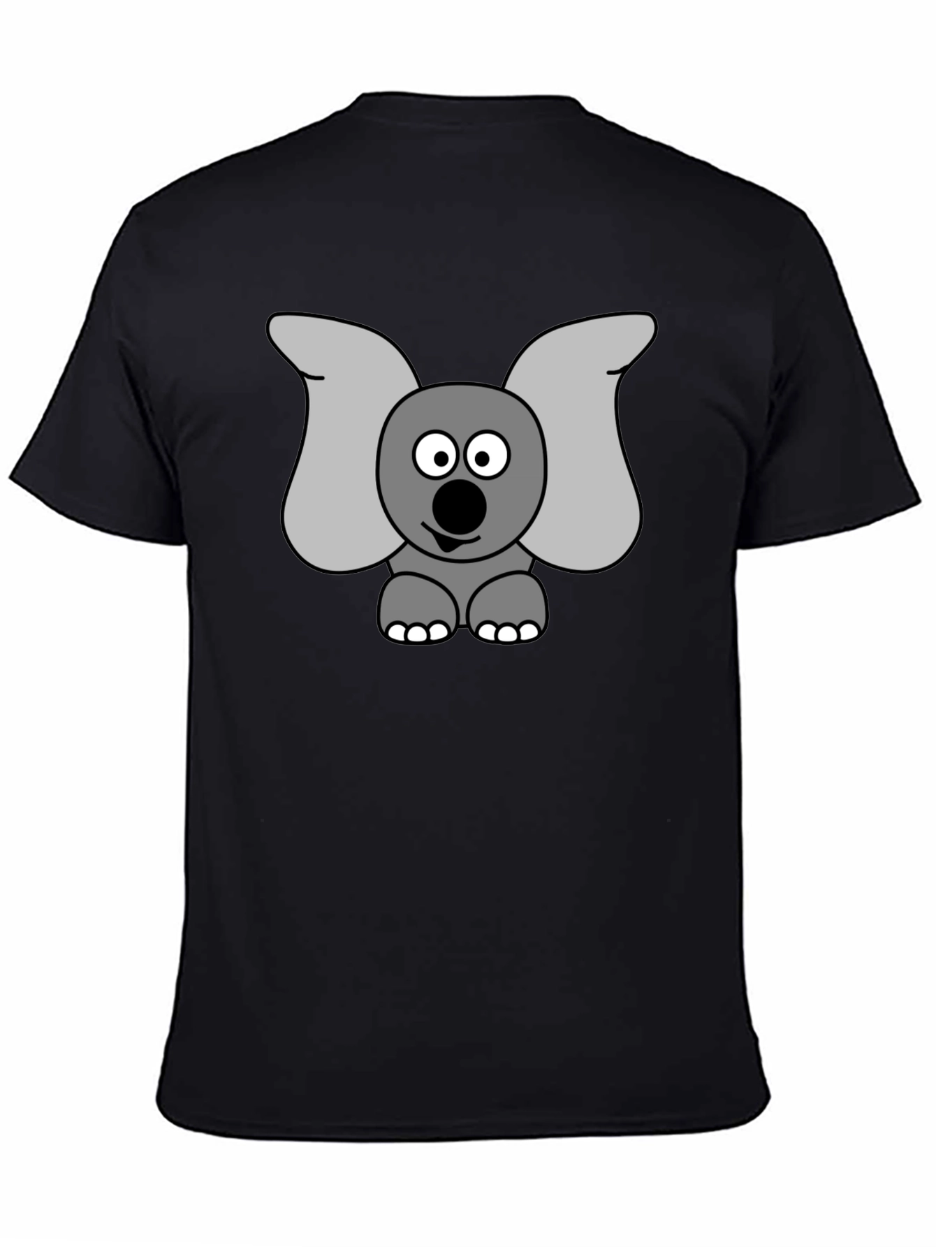 Black Elephant Graphic Tee - Black Cotton Shirt view 4