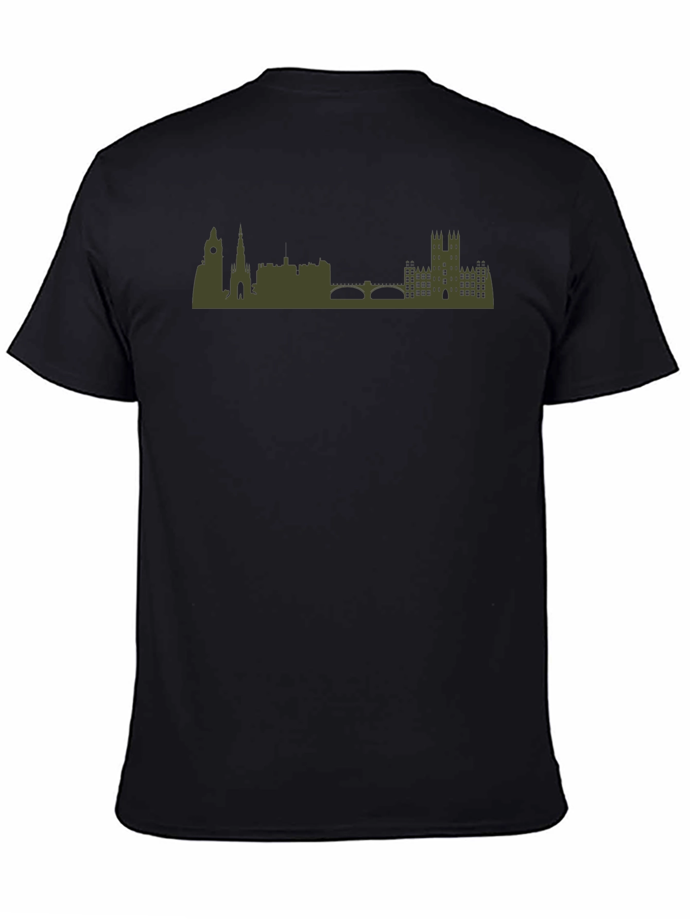Black Cityscape Graphic Tee - Black view 4