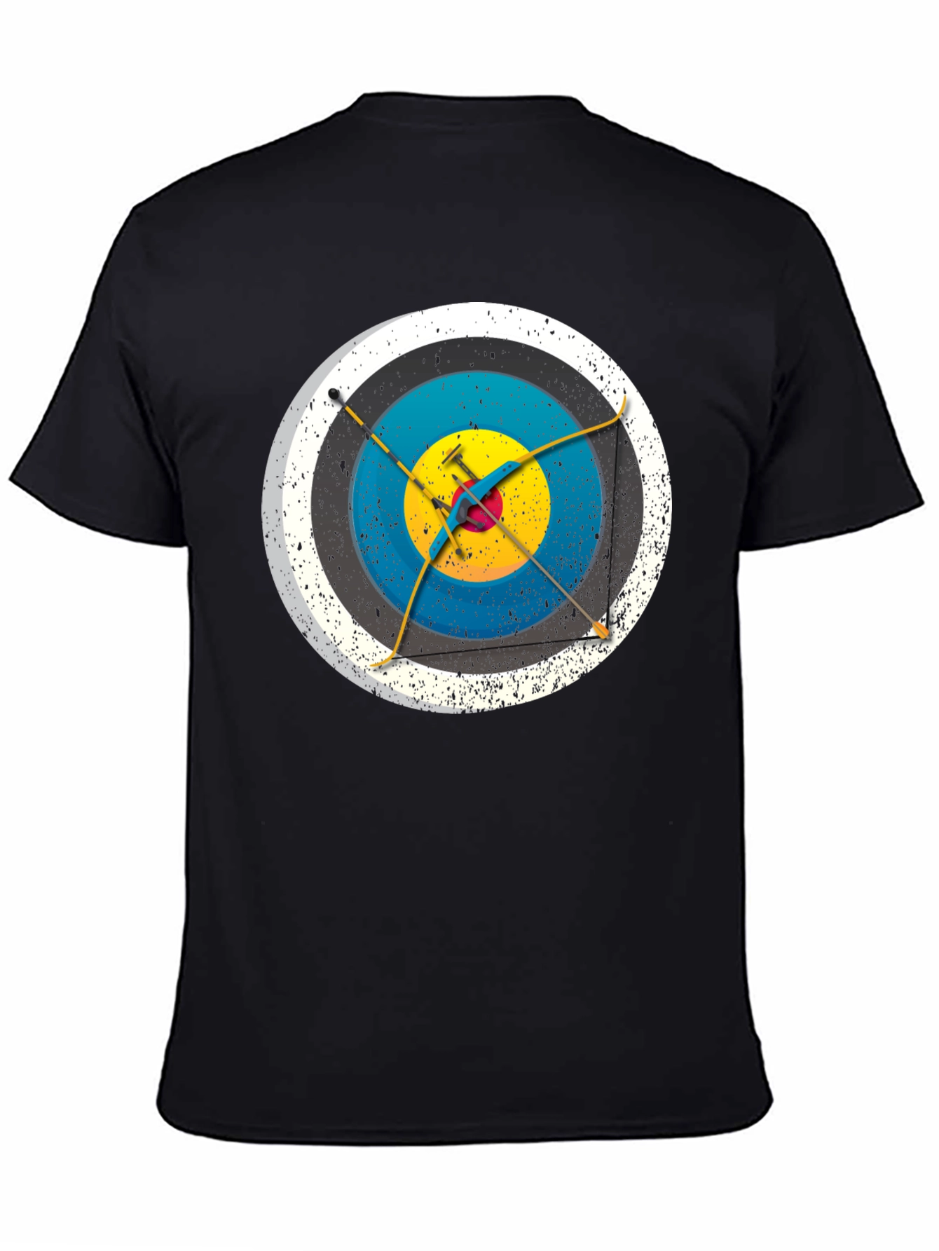 Black Archery Target Graphic T-Shirt view 4