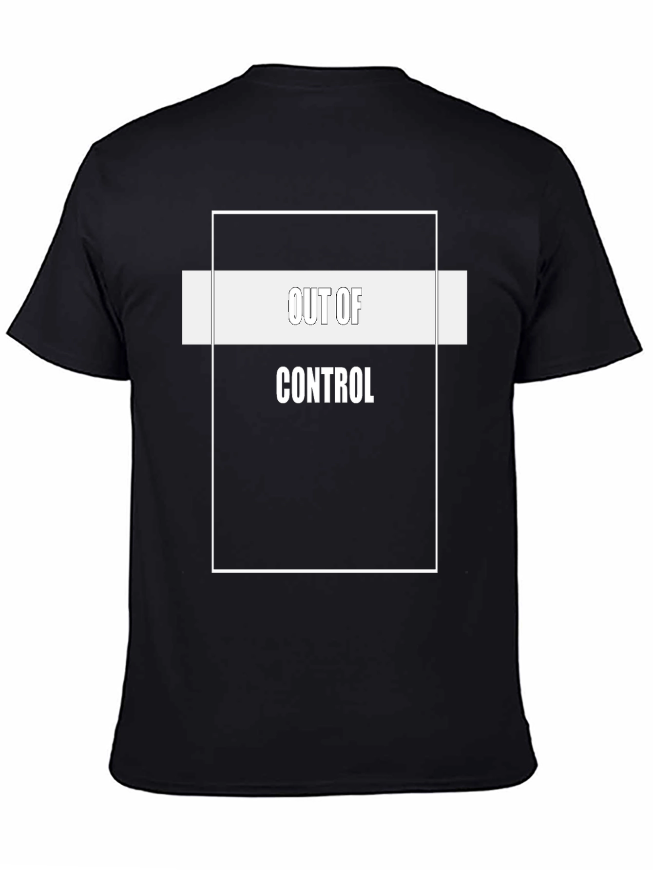 Black Out of Control Graphic Tee - Black Cotton Blend view 4