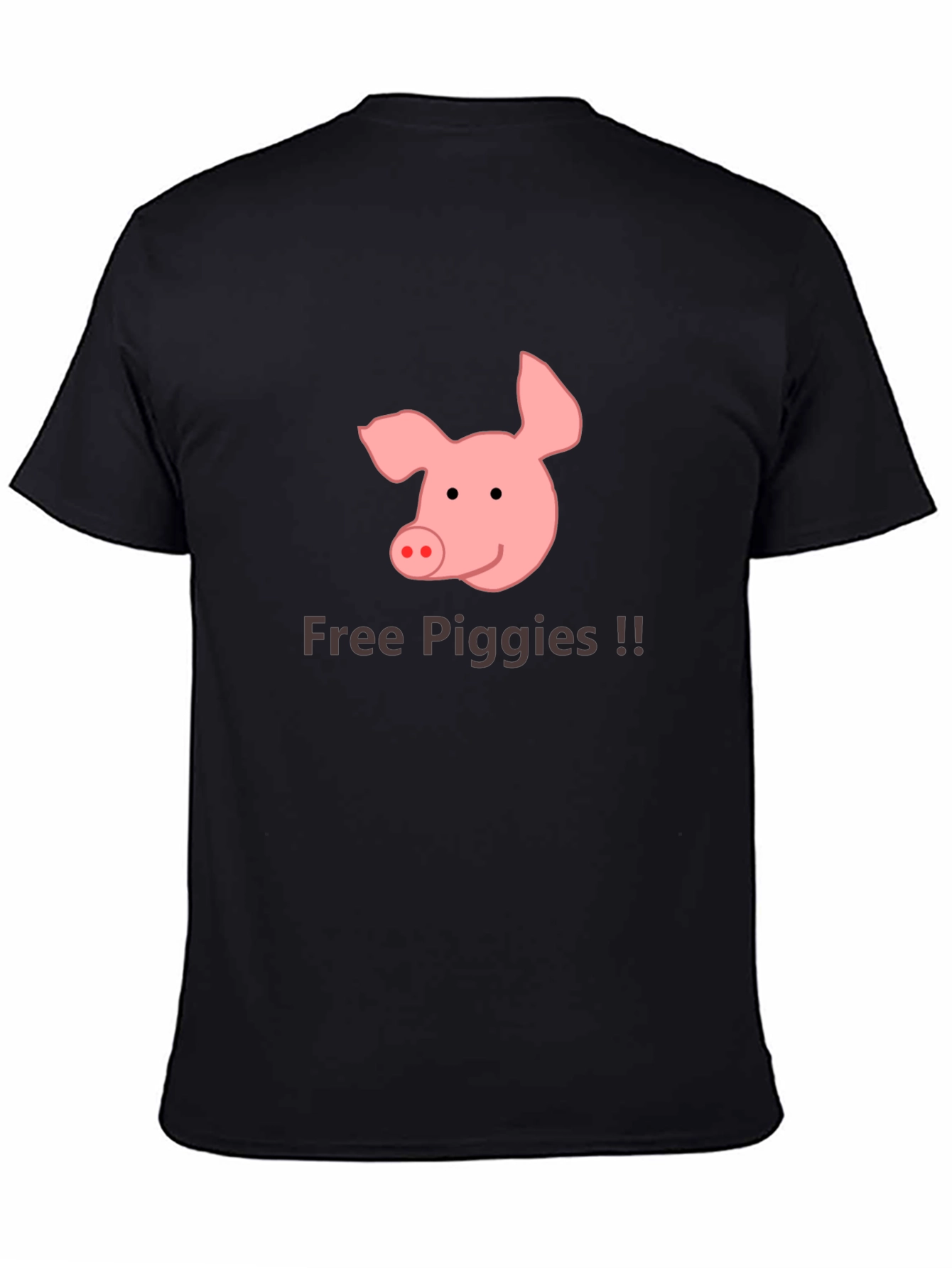 Black Free Piggies Black T-Shirt view 4