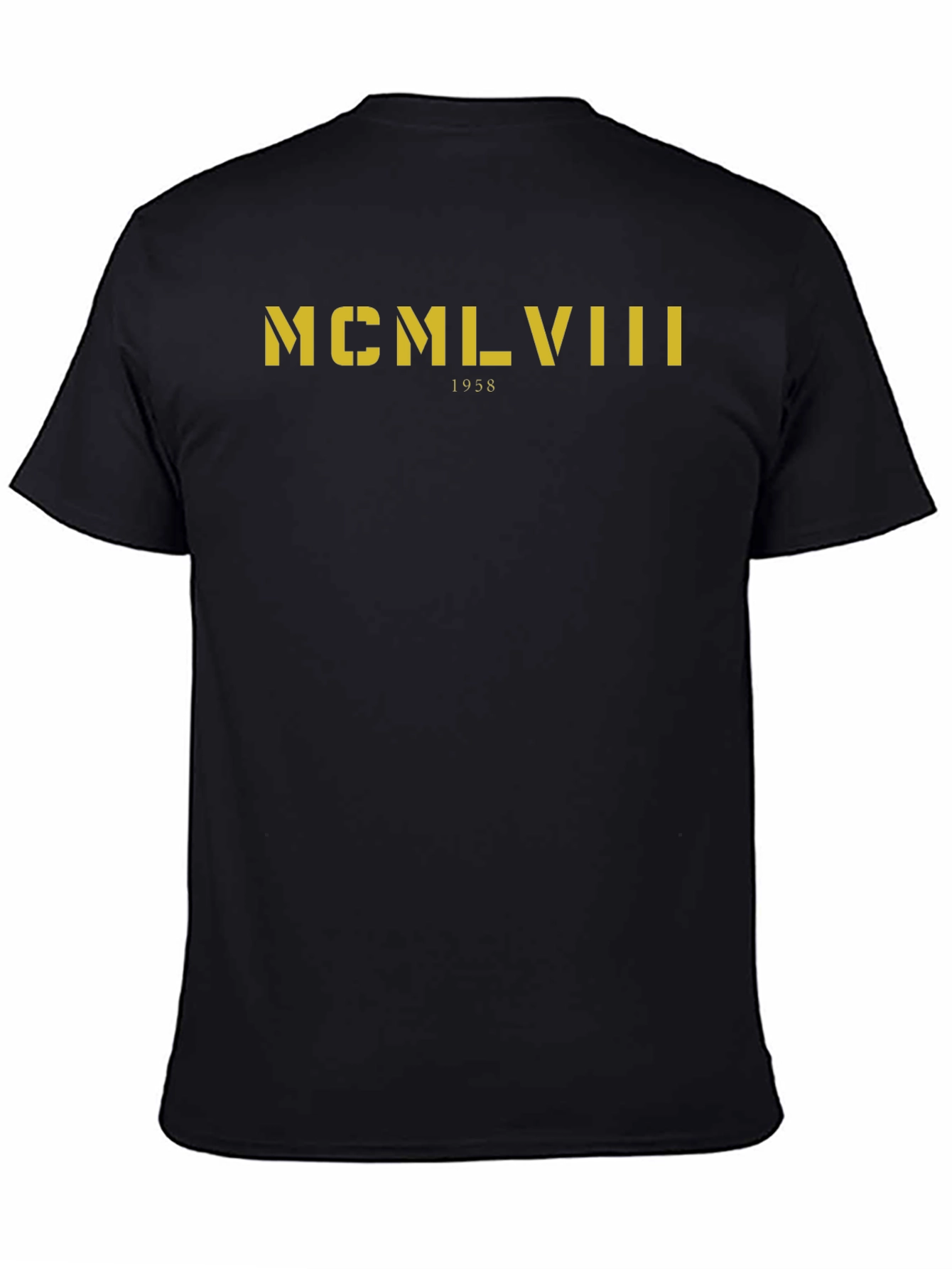 Black 1958 Roman Numeral Tee - Vintage Graphic T-Shirt view 4