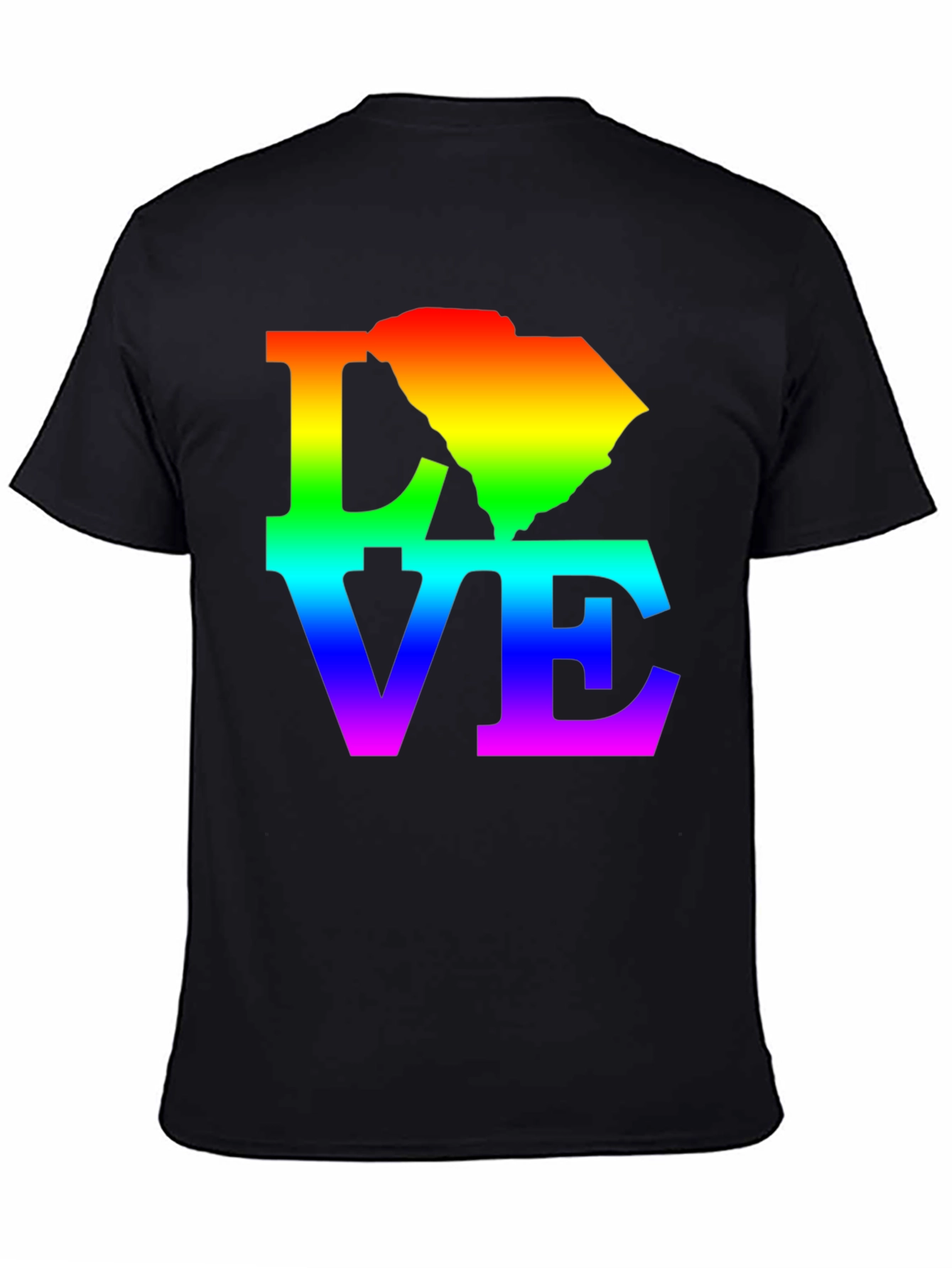 Black Rainbow South Carolina Love T-Shirt view 4