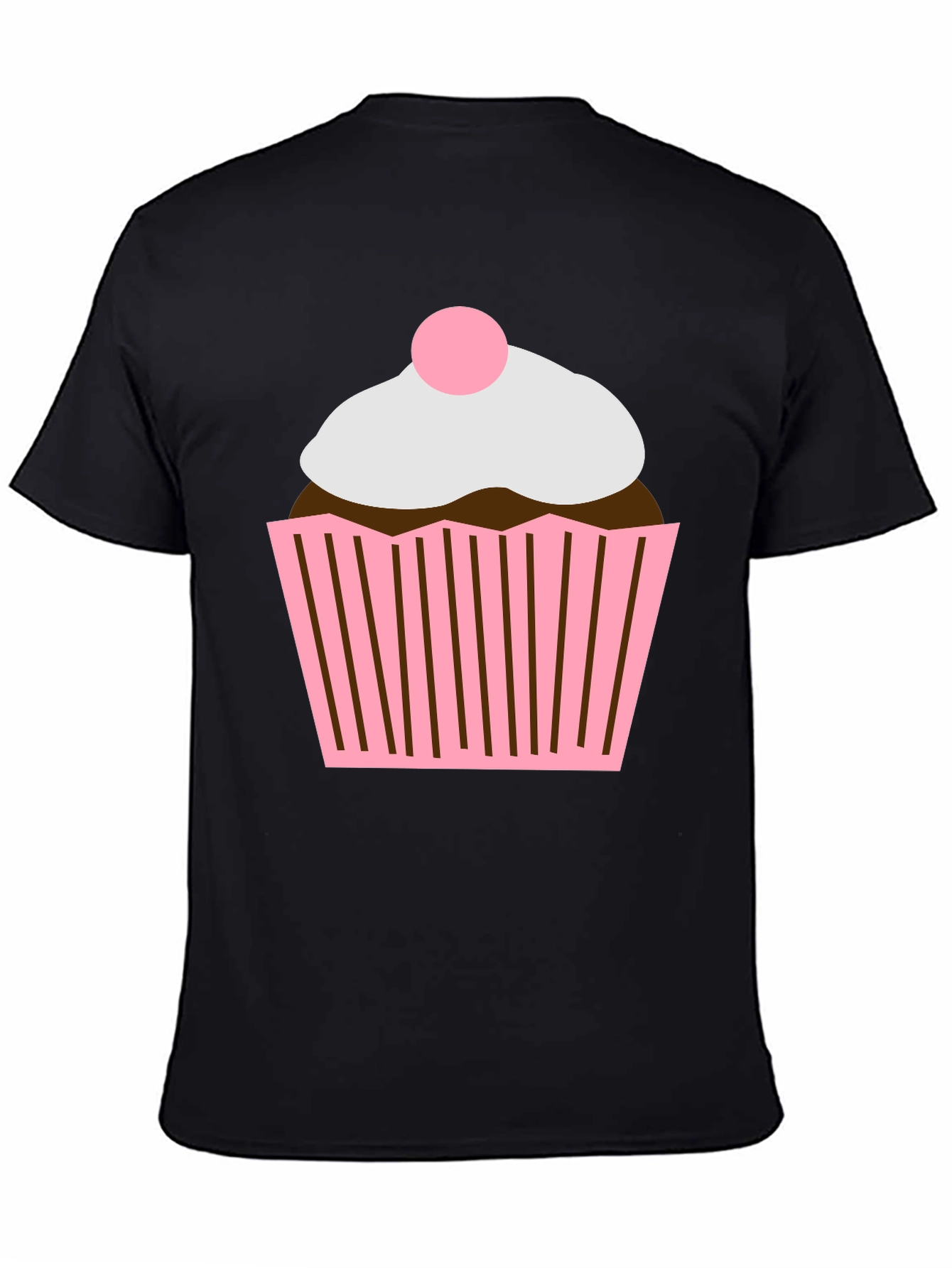 Black Cupcake Graphic Tee - Sweet Treat T-Shirt view 4
