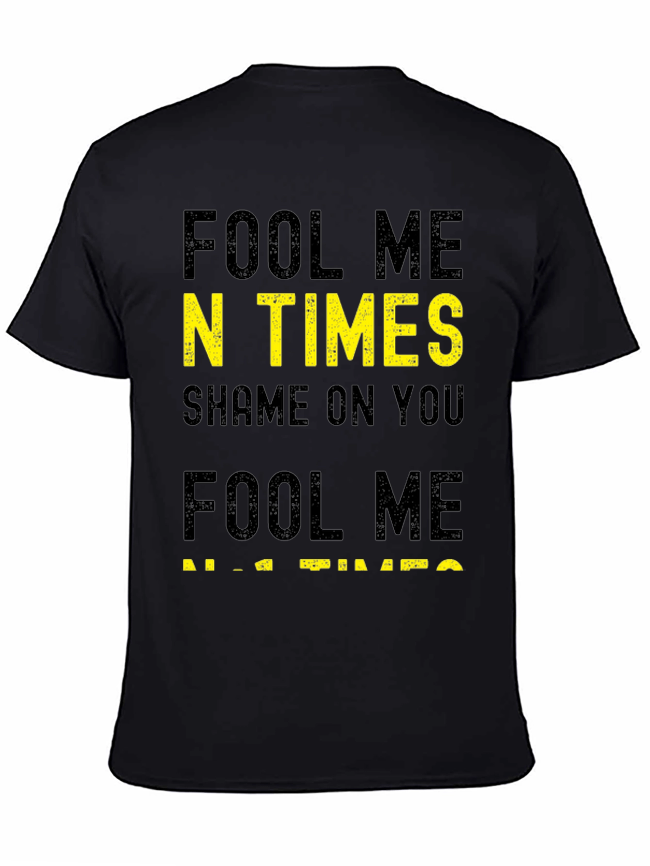 Black Fool Me N Times T-Shirt view 4