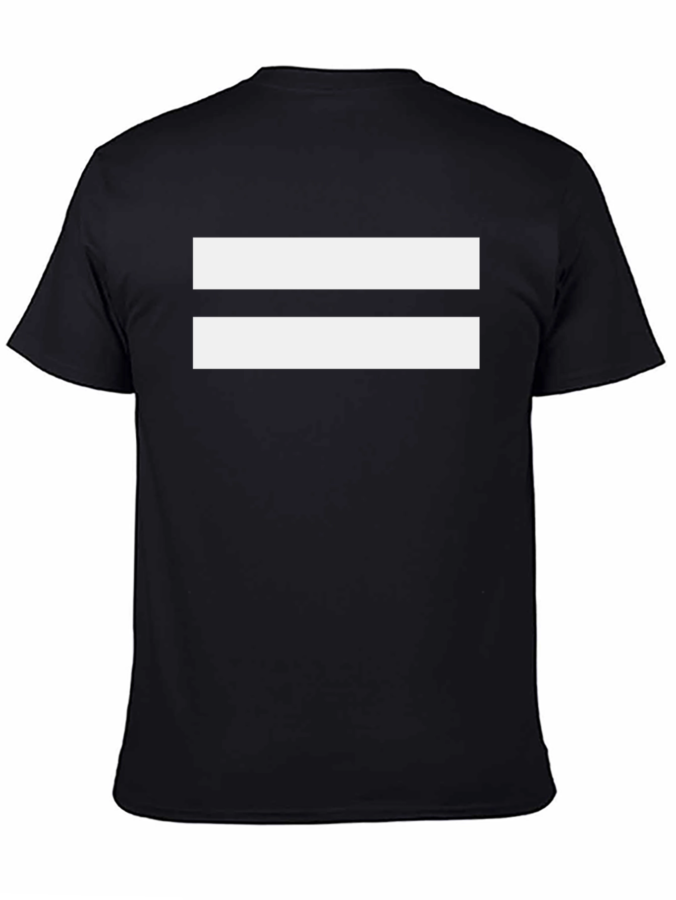 Black Bold Black T-Shirt with White Equality Symbol view 4