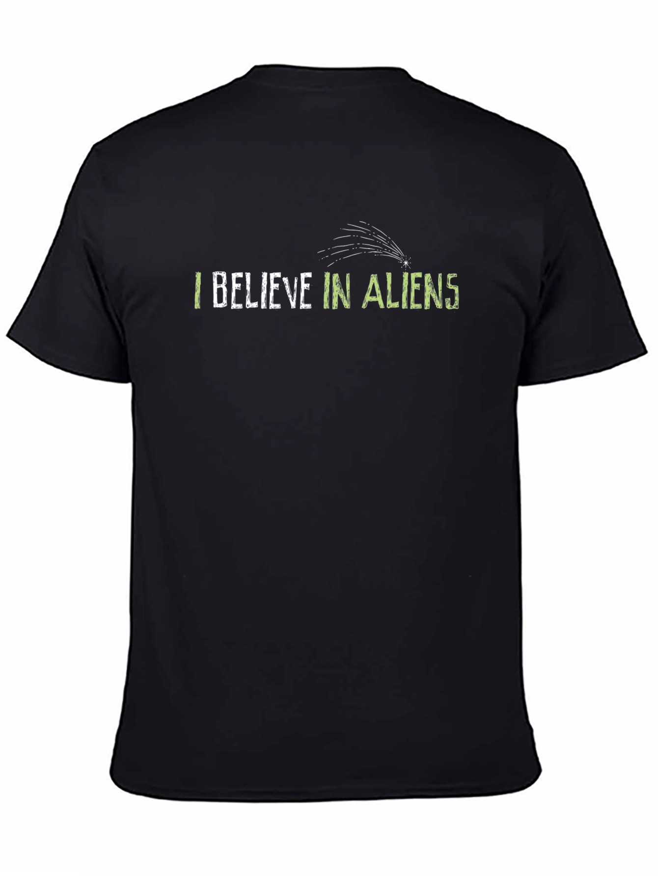 Black I Believe In Aliens Black Graphic Tee view 4