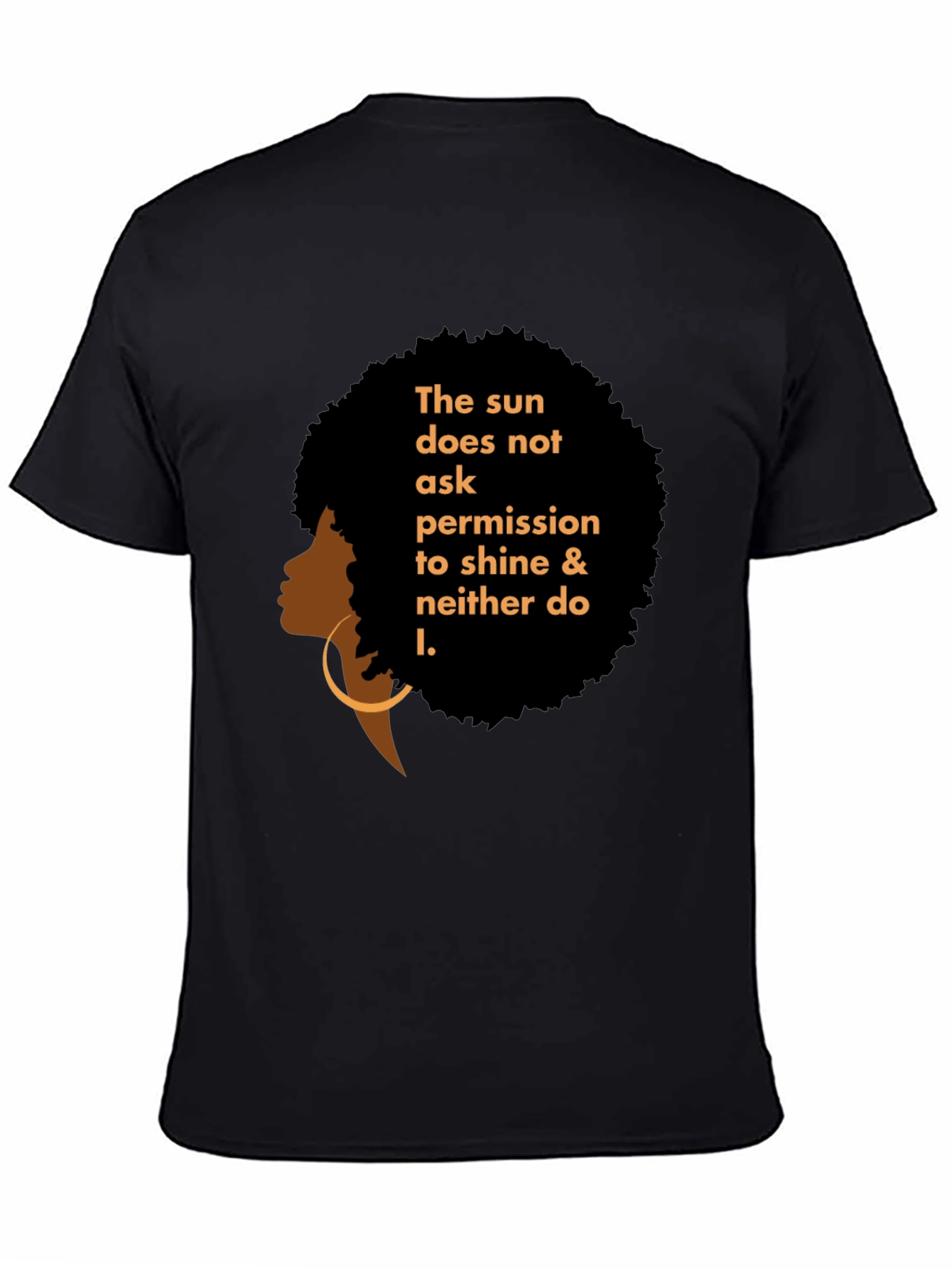 Black Empowered Woman Graphic Tee - Black view 4