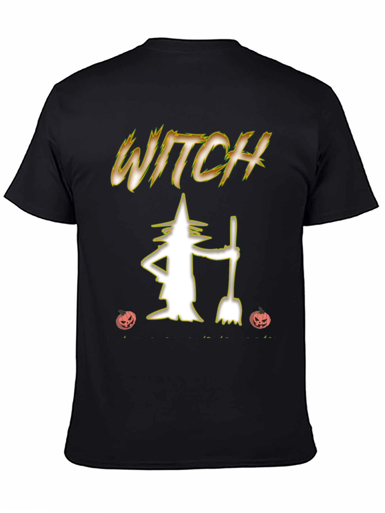 Black Witch Halloween T-Shirt view 4