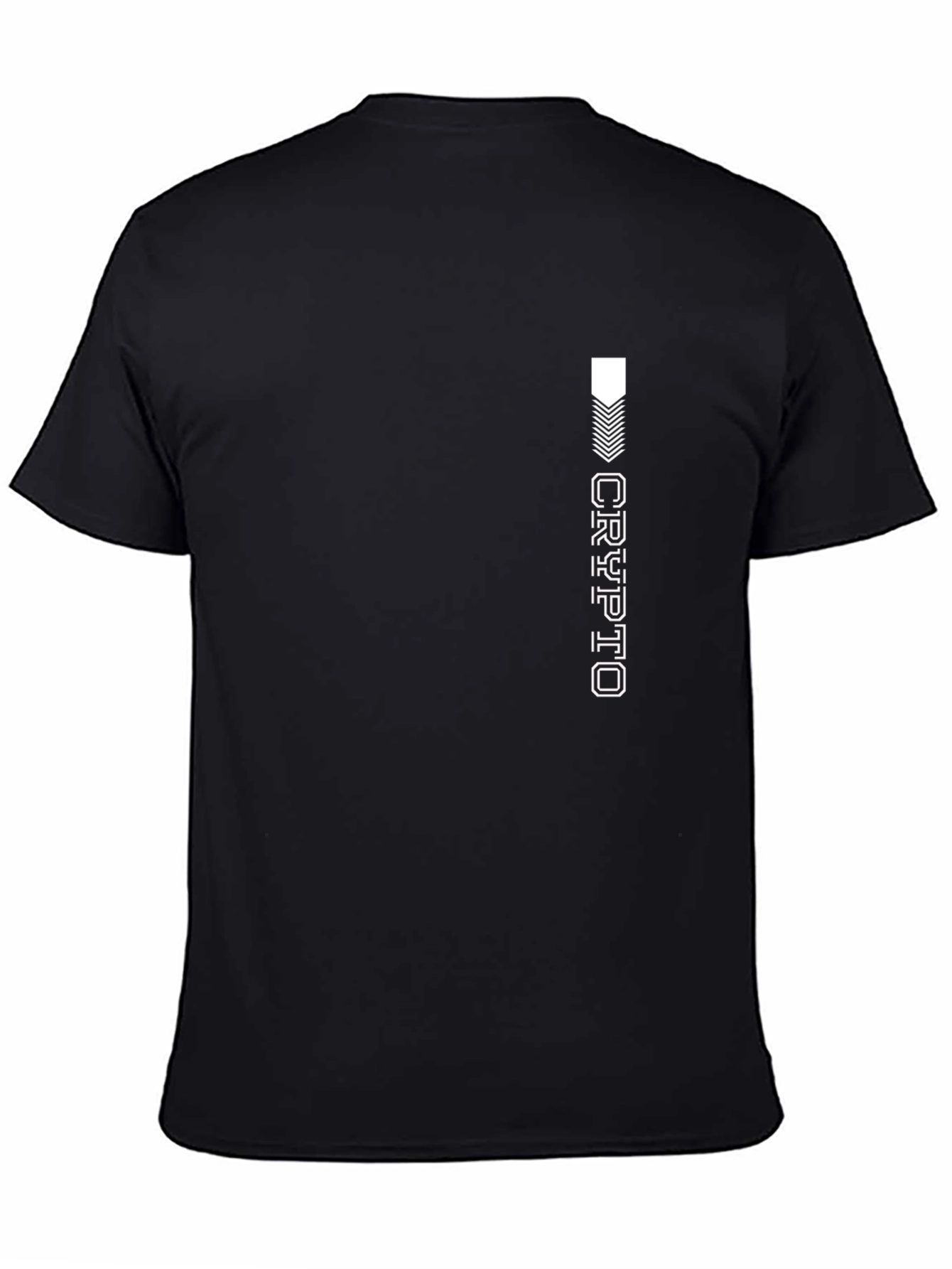 Black Crypto Graphic Black T-Shirt - Modern Style view 4