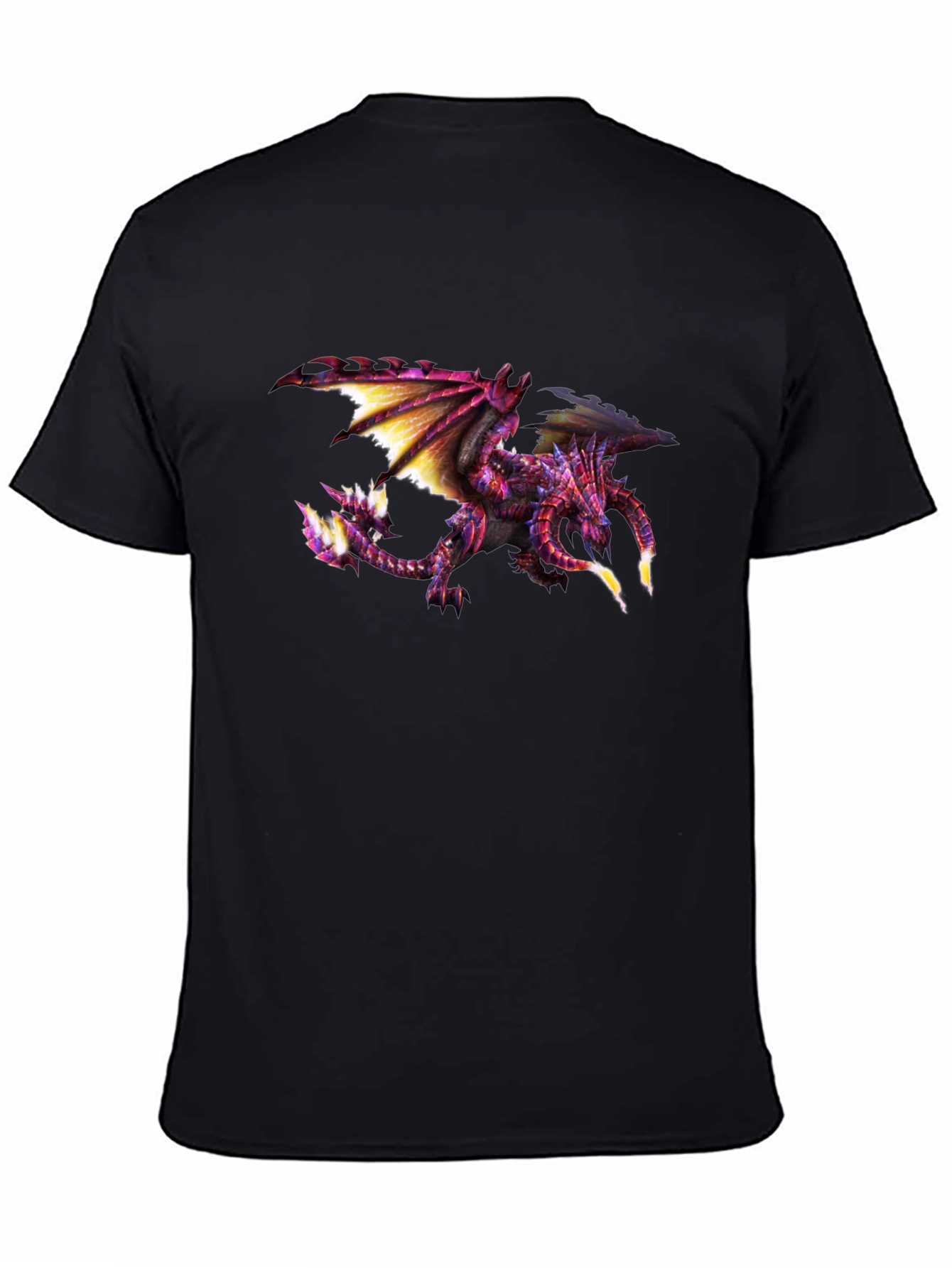 Black Dragon Graphic T-Shirt - Bold Black Tee view 4
