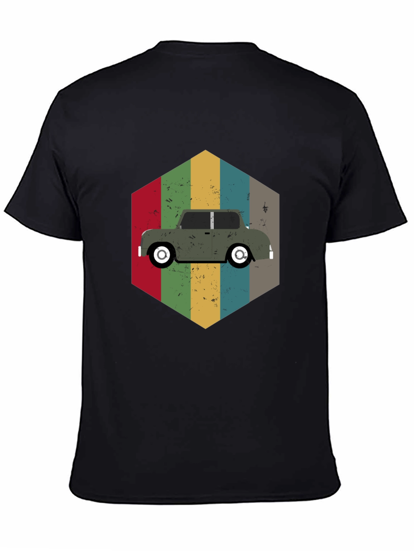 Black Vintage Car Graphic T-Shirt - Retro Style view 4