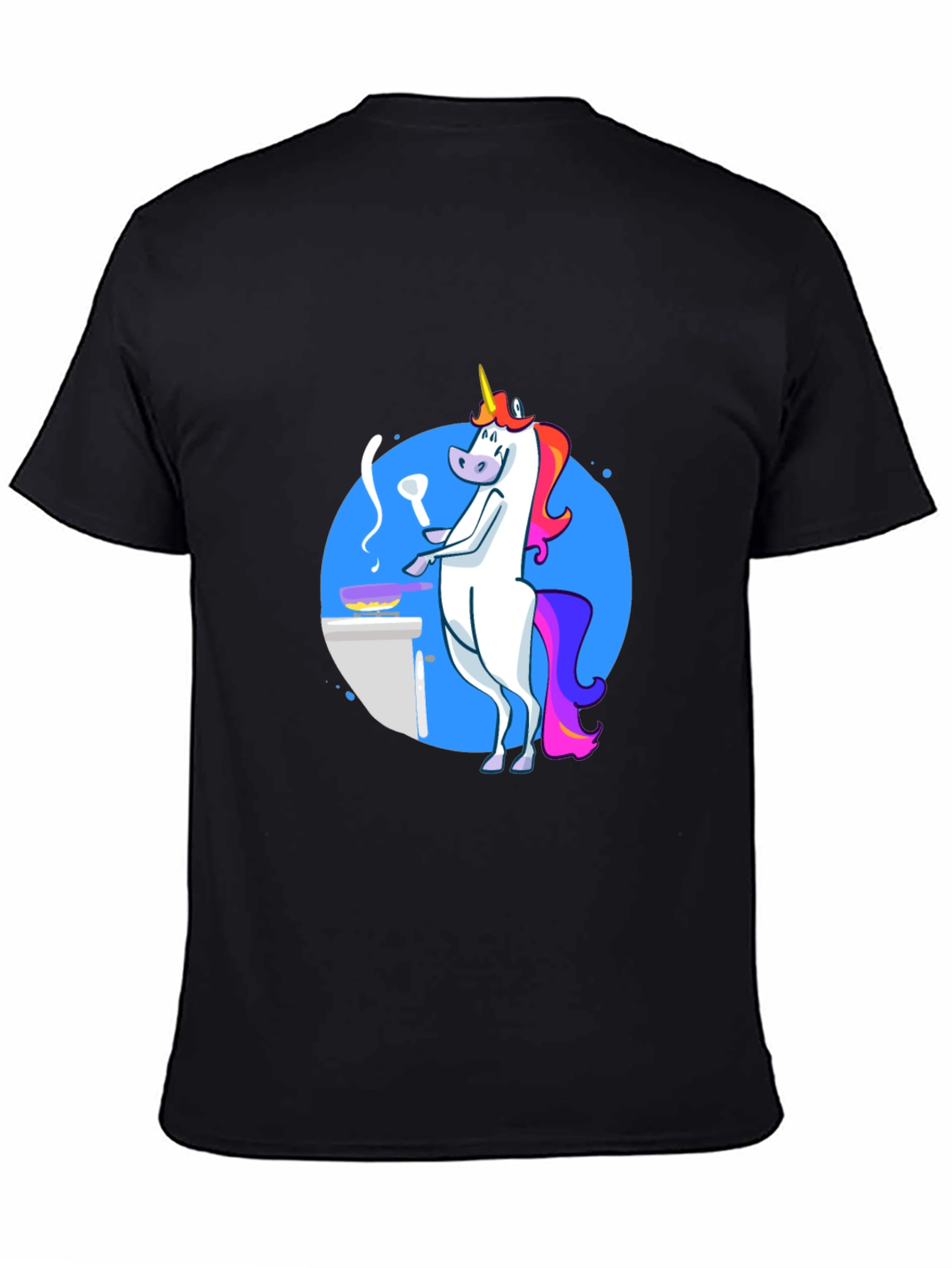 Black Unicorn Chef T-Shirt view 4
