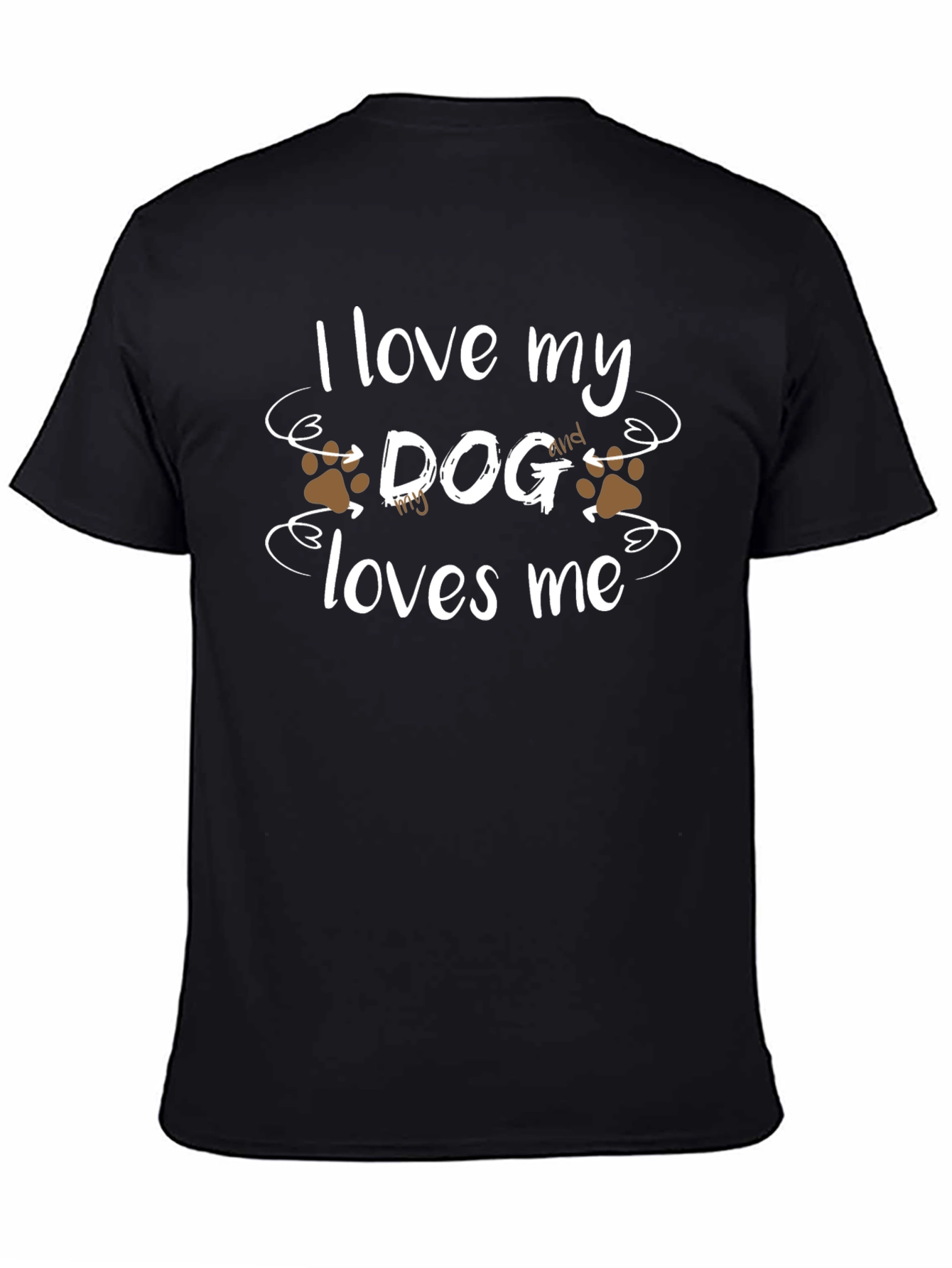 Black I Love My Dog T-Shirt view 4