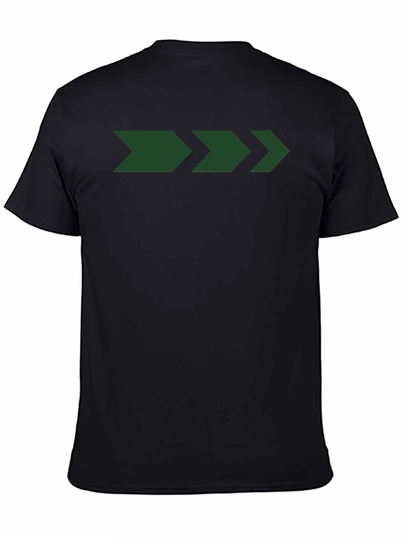 Men's Black T-Shirt with Green Arrow Graphic - 4