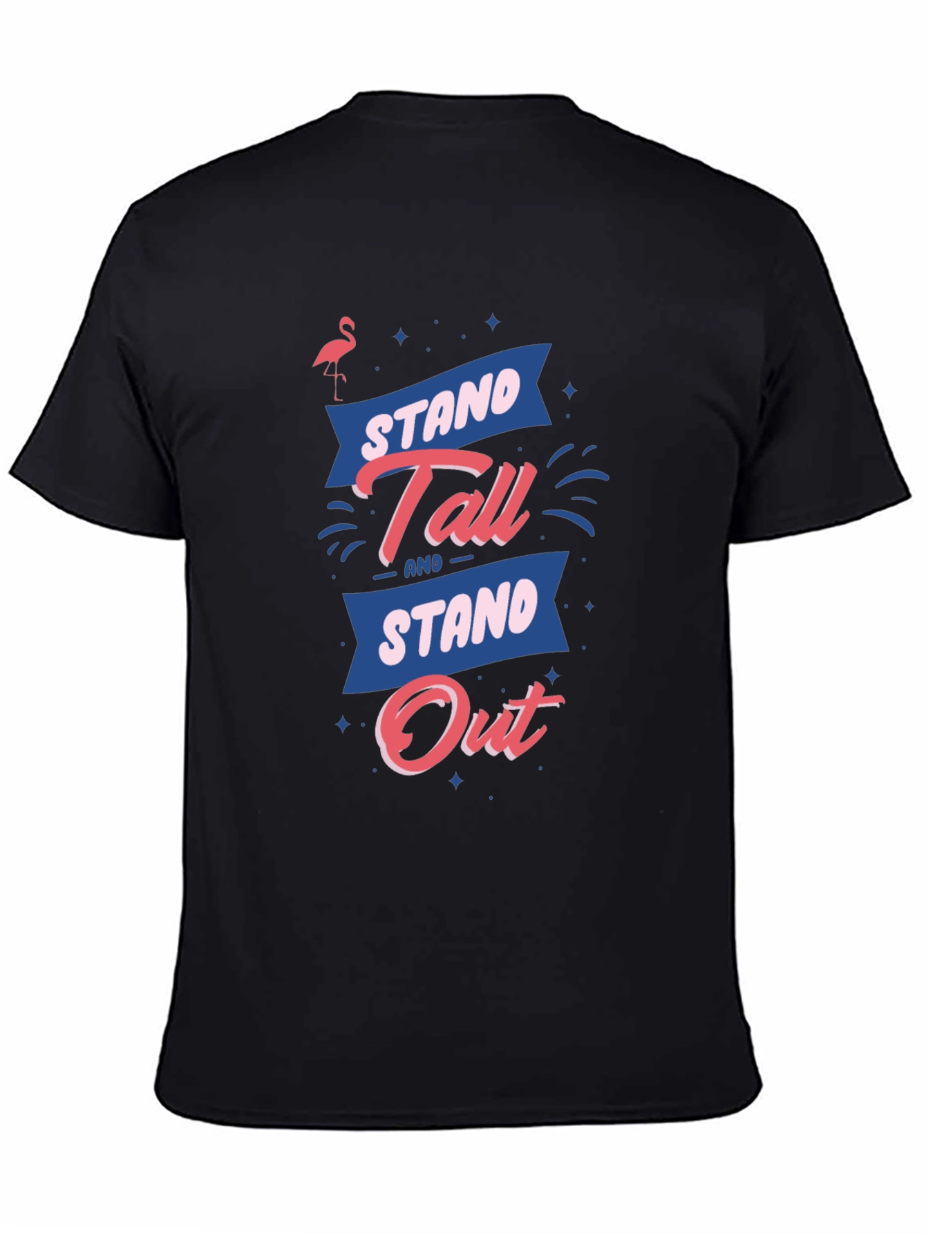 Black Stand Tall Graphic Print Tee view 4