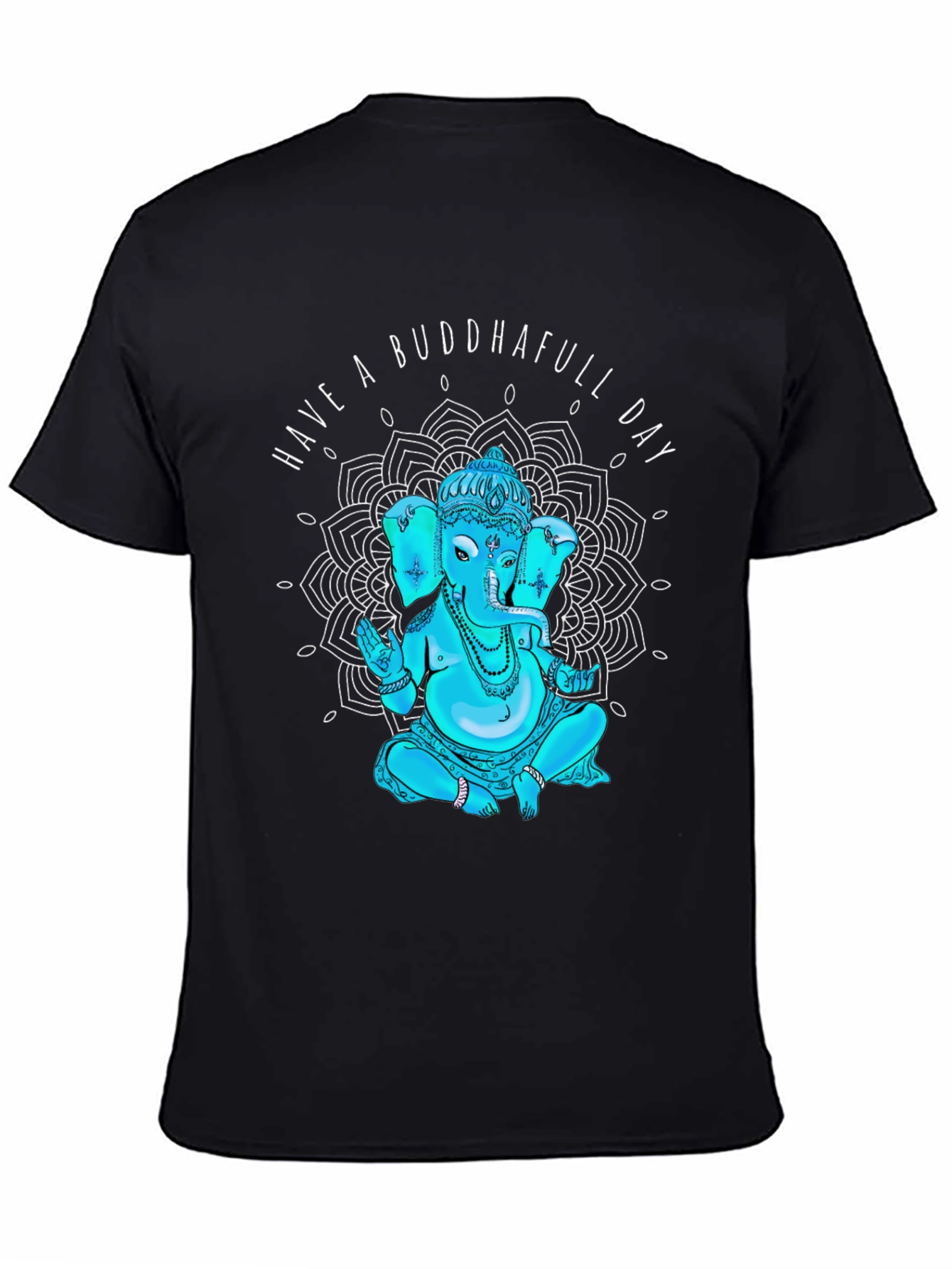 Black Buddhafull Day Graphic T-Shirt view 4