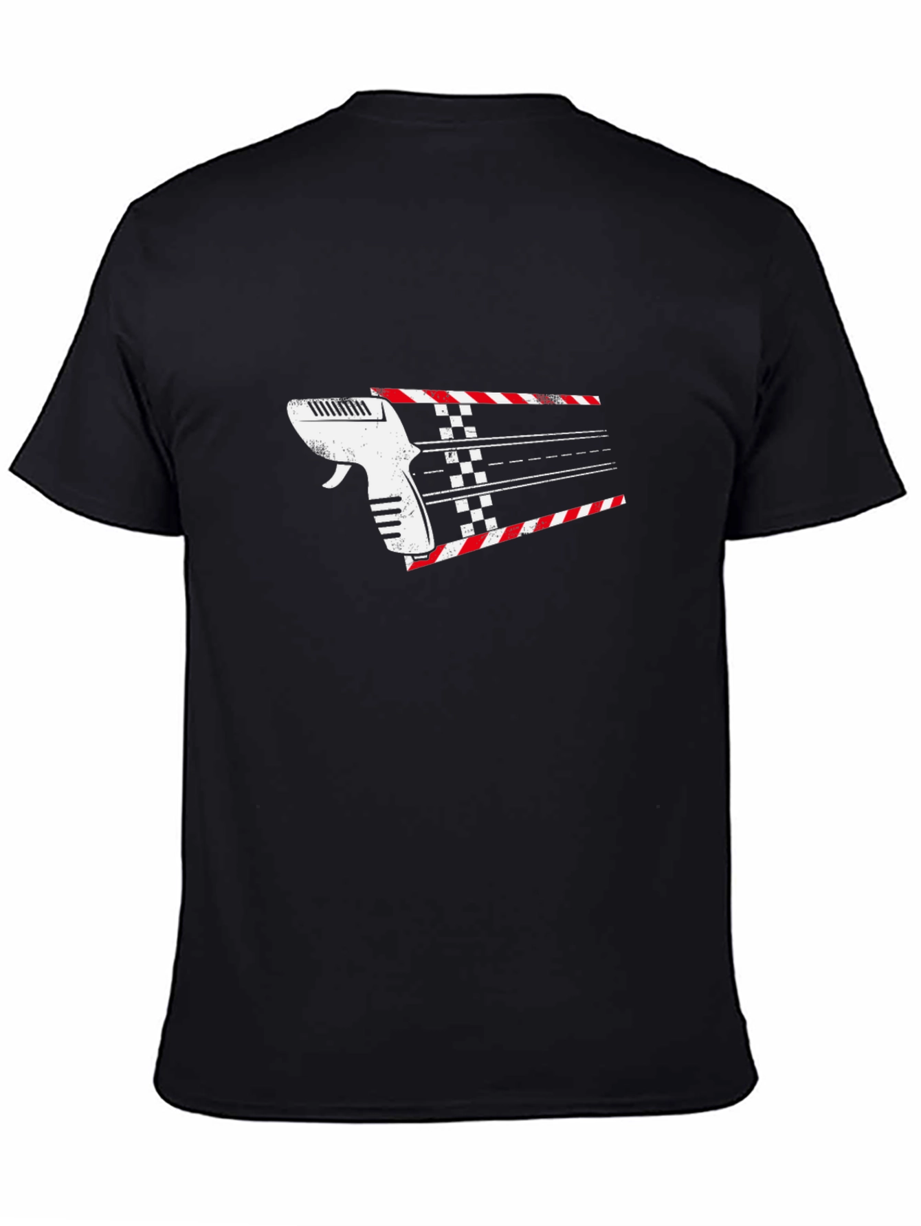 Black Slot Car Race Controller Graphic Tee view 4