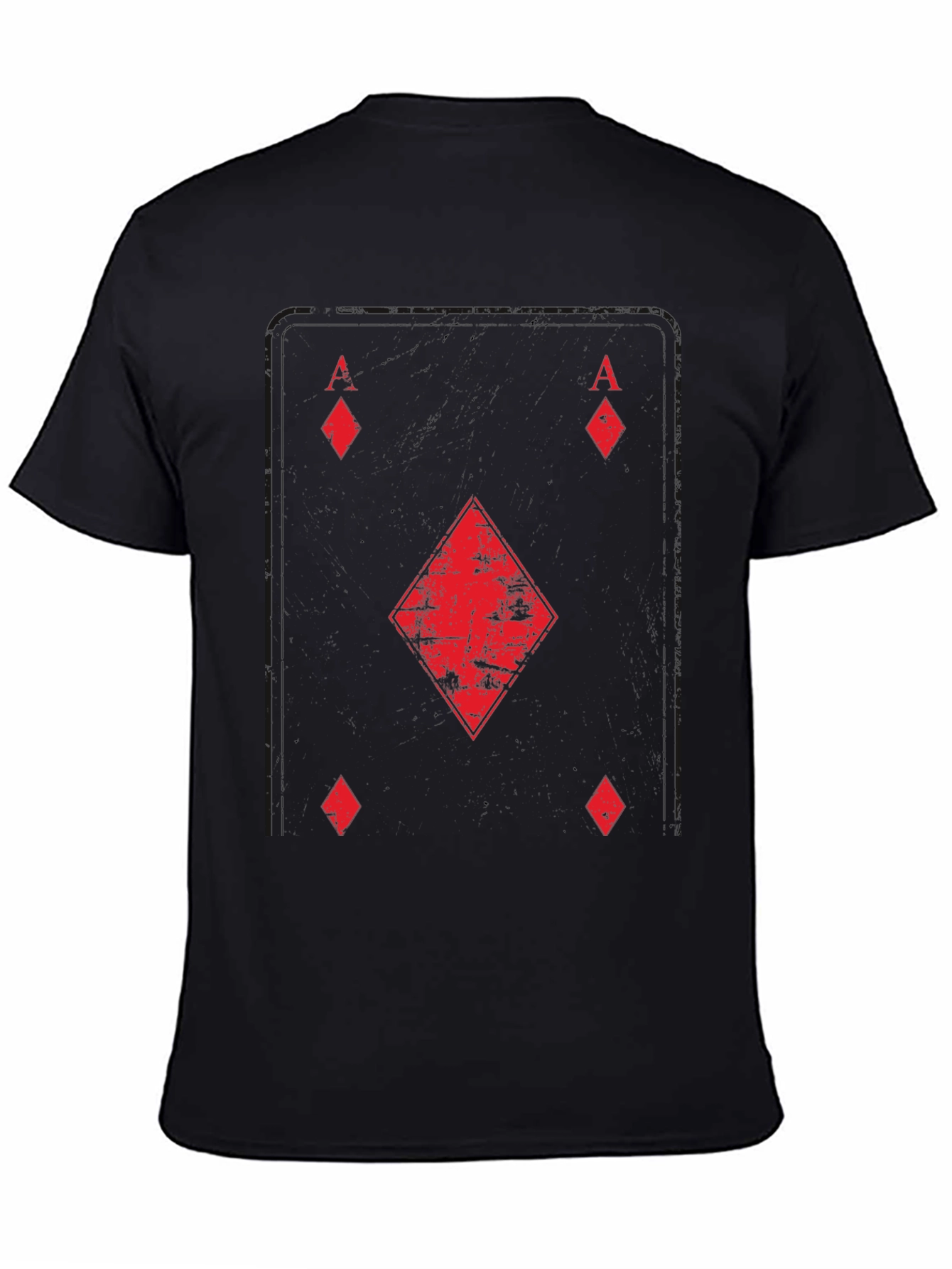 Black Ace of Diamonds Graphic T-Shirt view 4