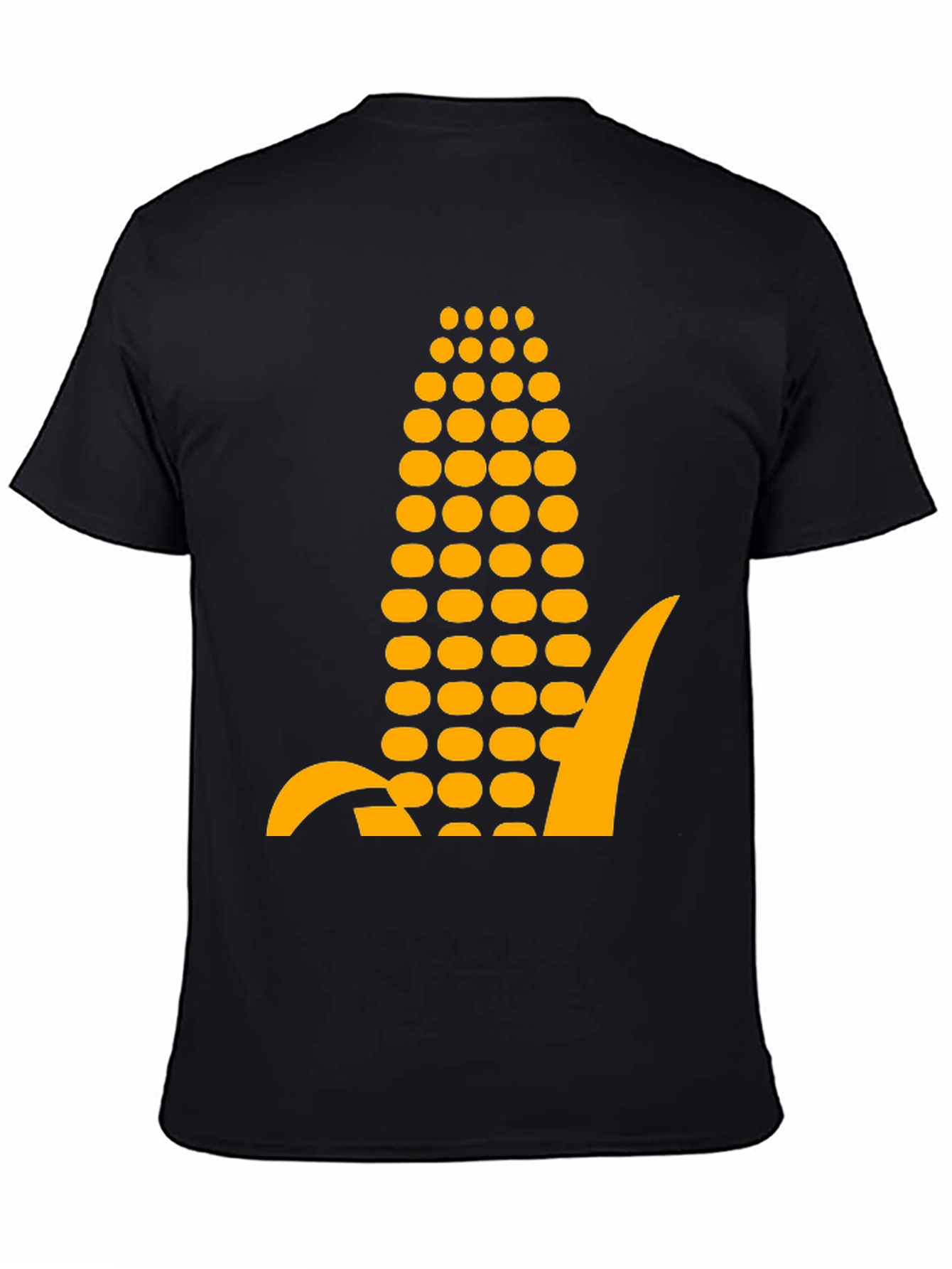 Black Corn Graphic Tee - Black Cotton T-Shirt view 4