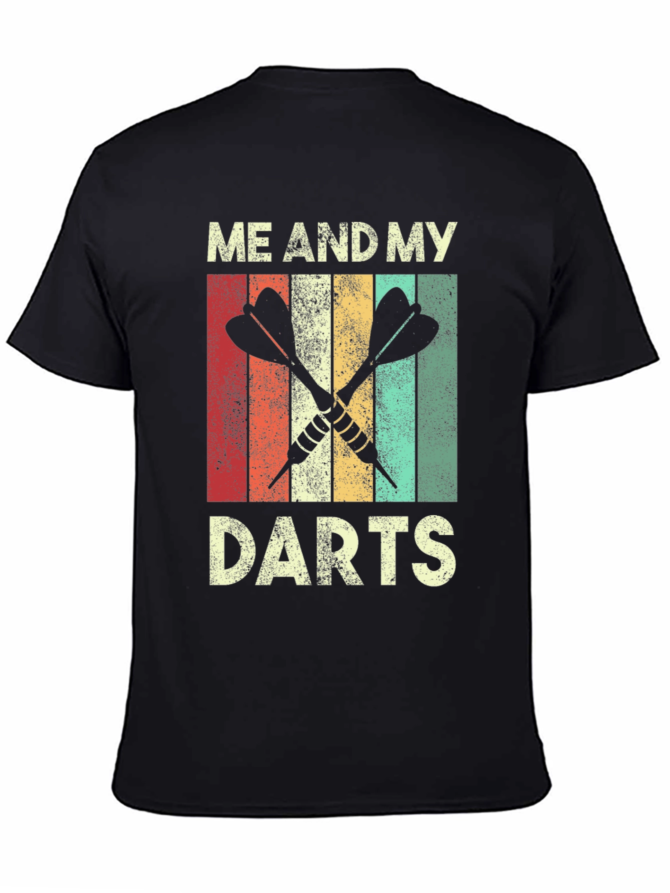 Black Retro "Me And My Darts" Graphic Tee view 4