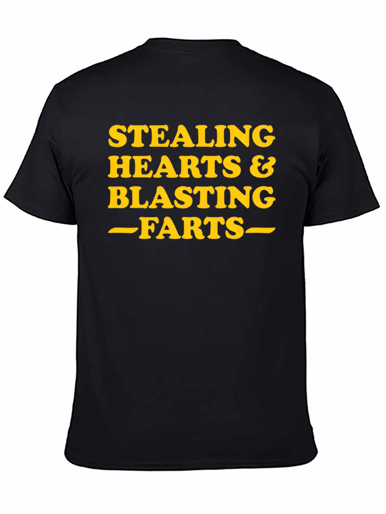 Black Stealing Hearts Blasting Farts Graphic T-Shirt view 4
