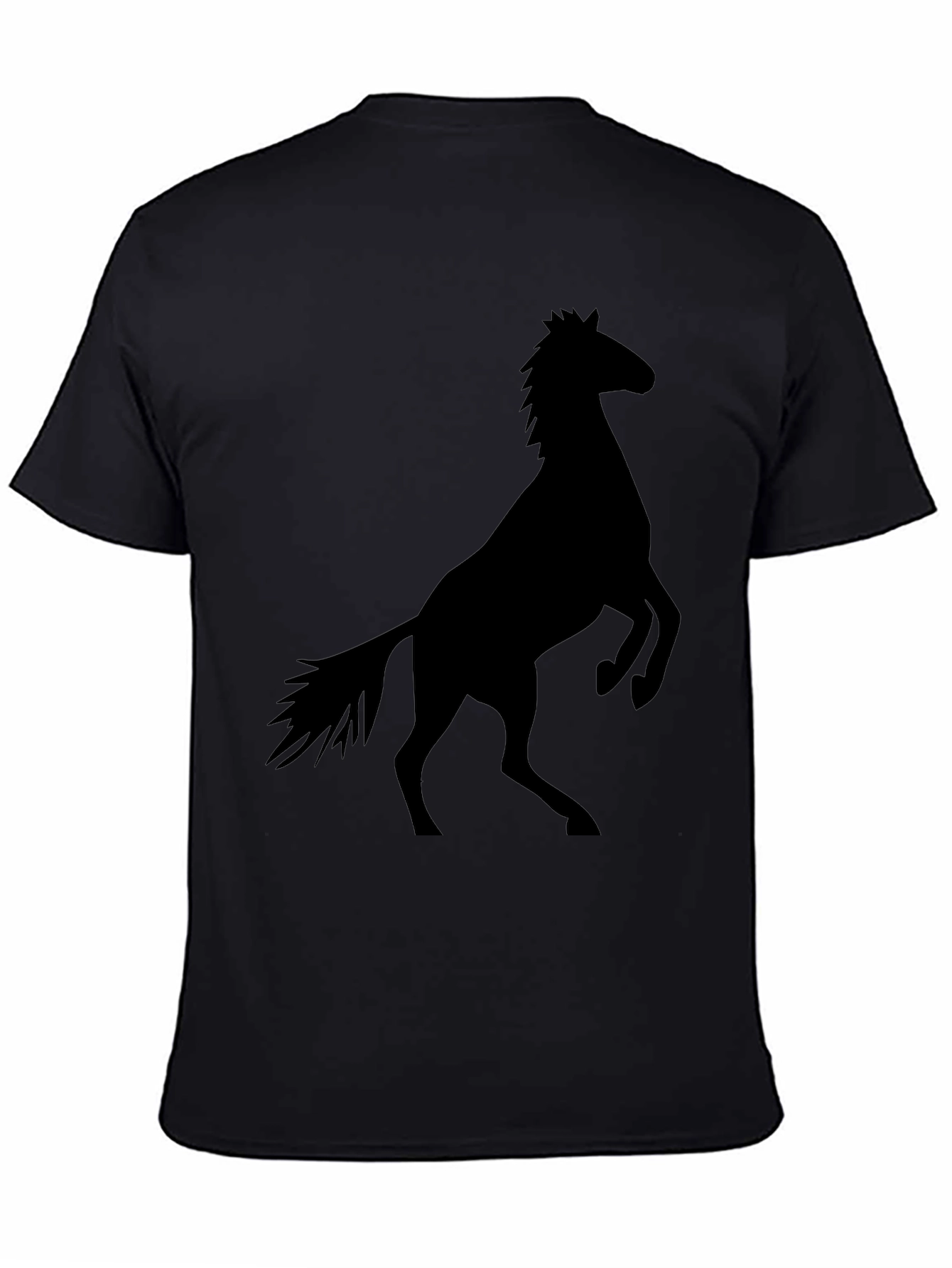 Black Black Horse Silhouette Graphic Tee view 4