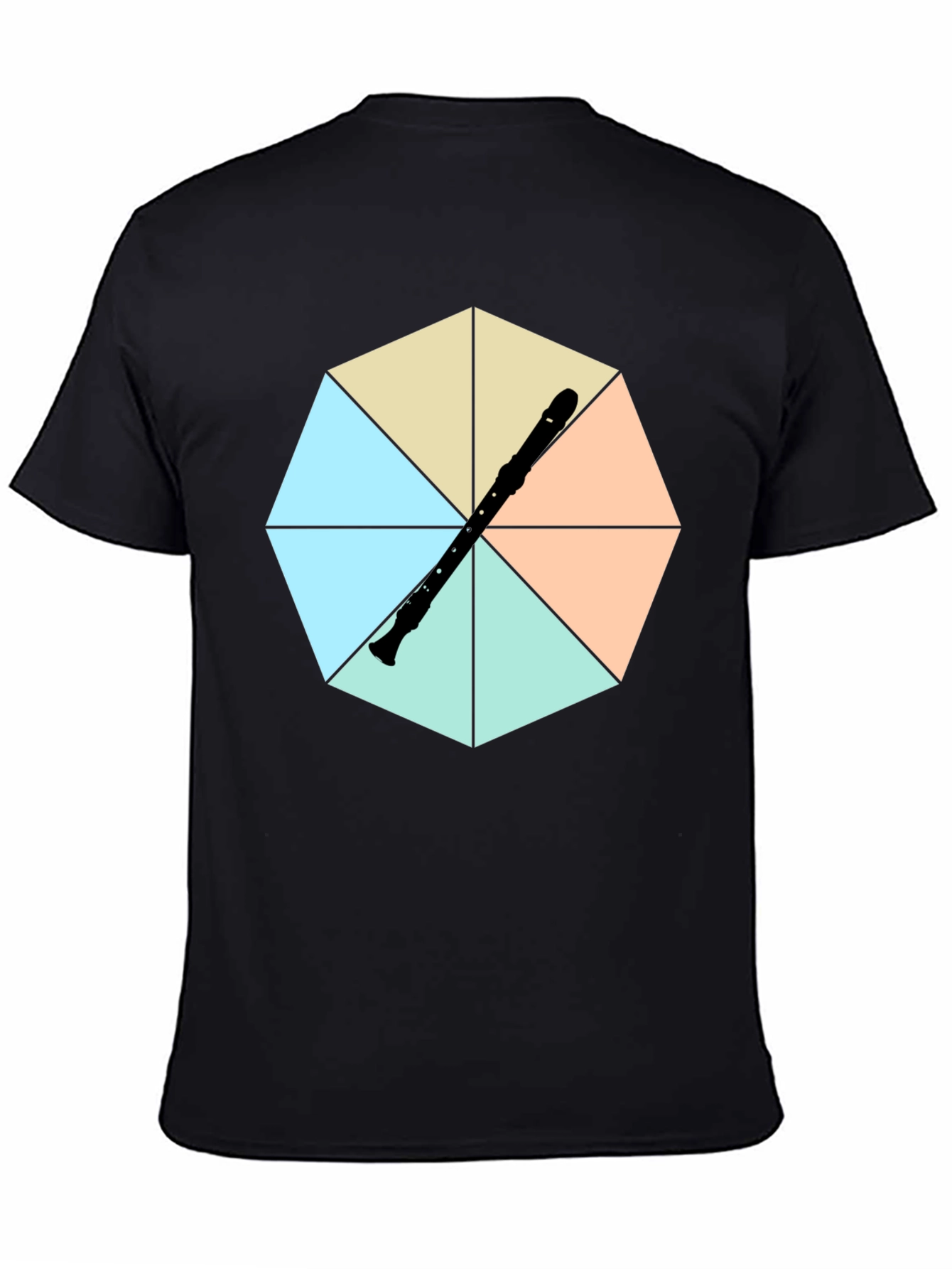 Black Recorders Hexagon T-Shirt view 4