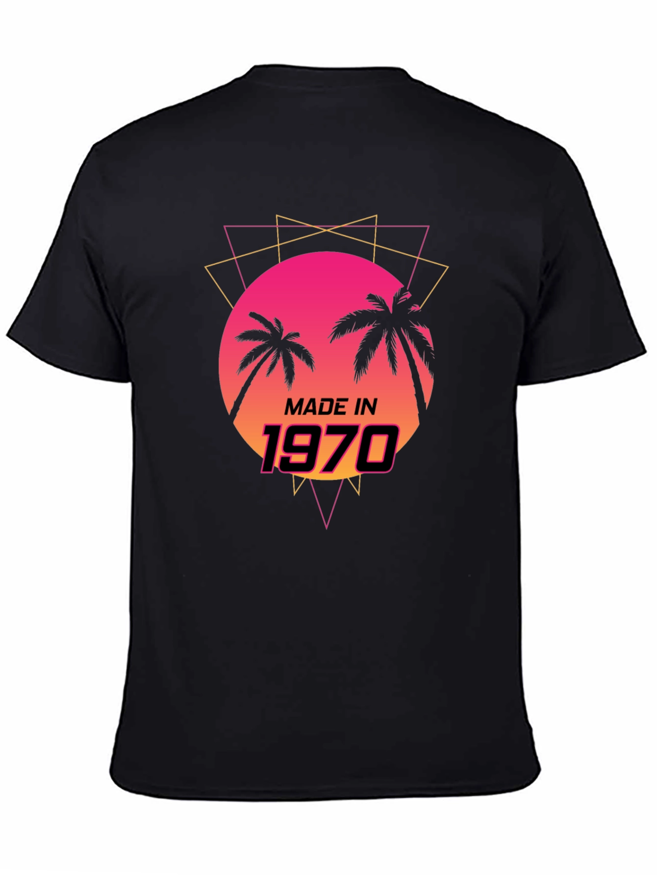 Black Made in 1970s Retro T-Shirt view 4