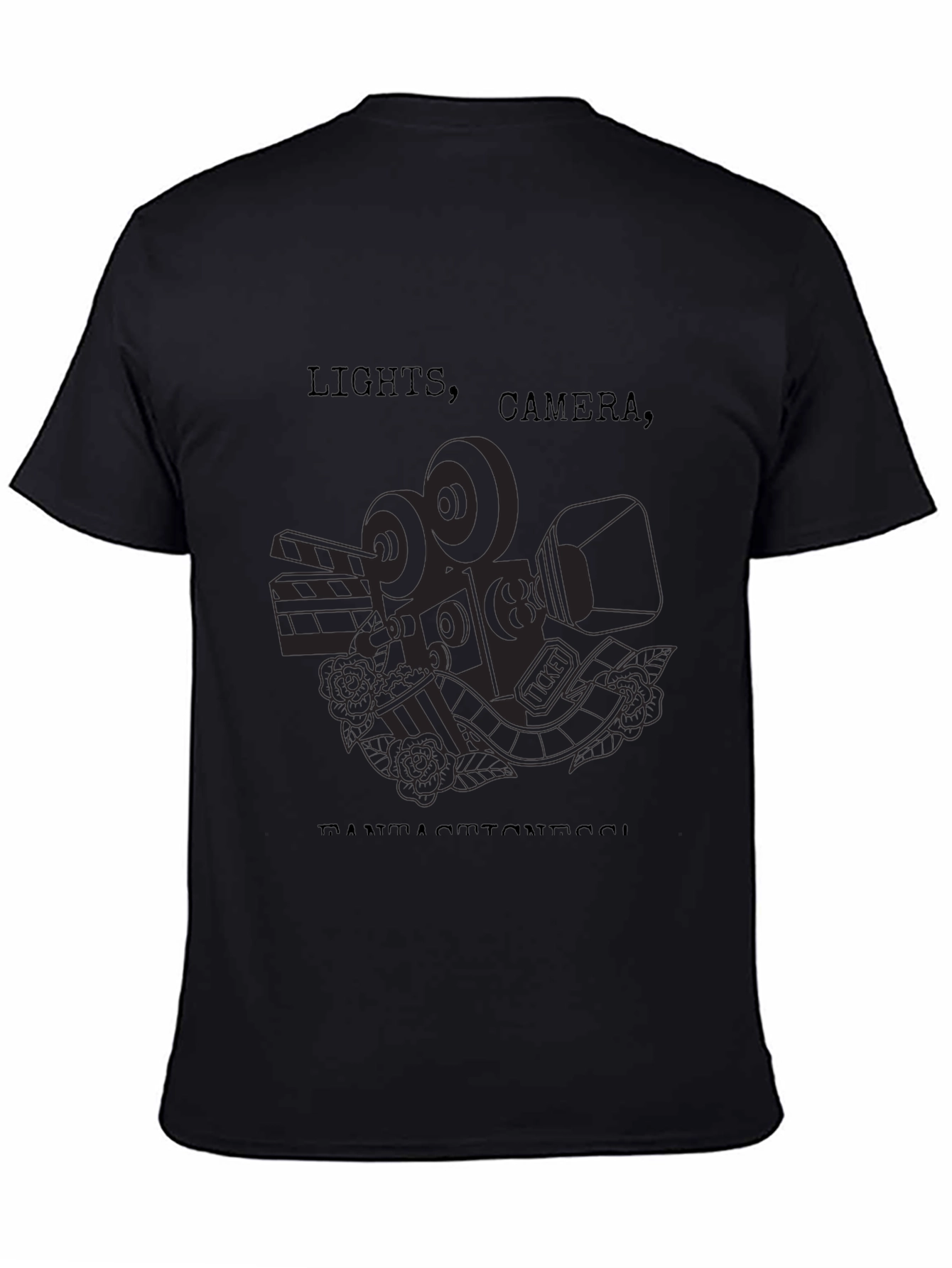 Lights Camera Action T-Shirt - Black - 4