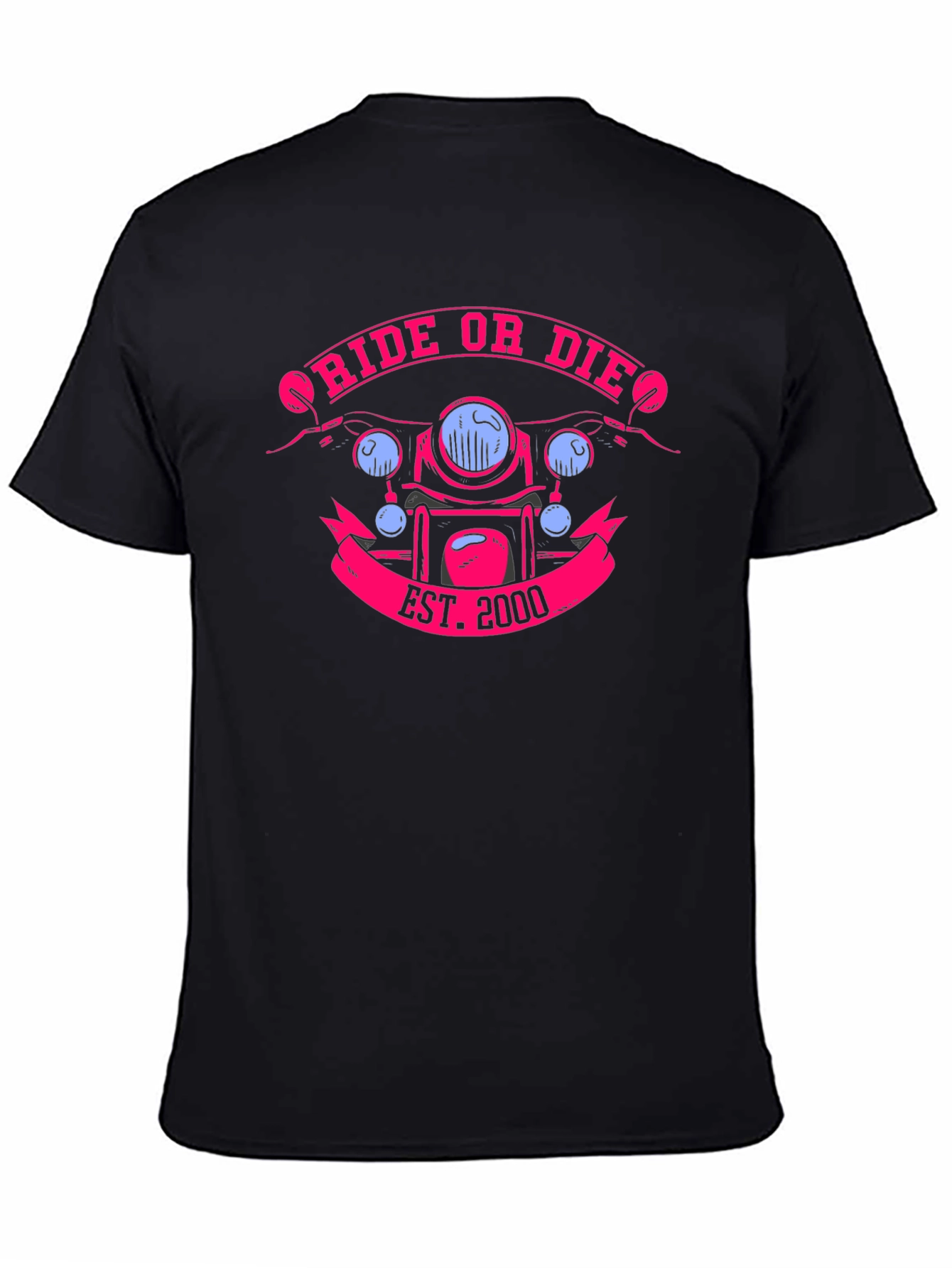Black Ride or Die Motorcycle T-Shirt view 4