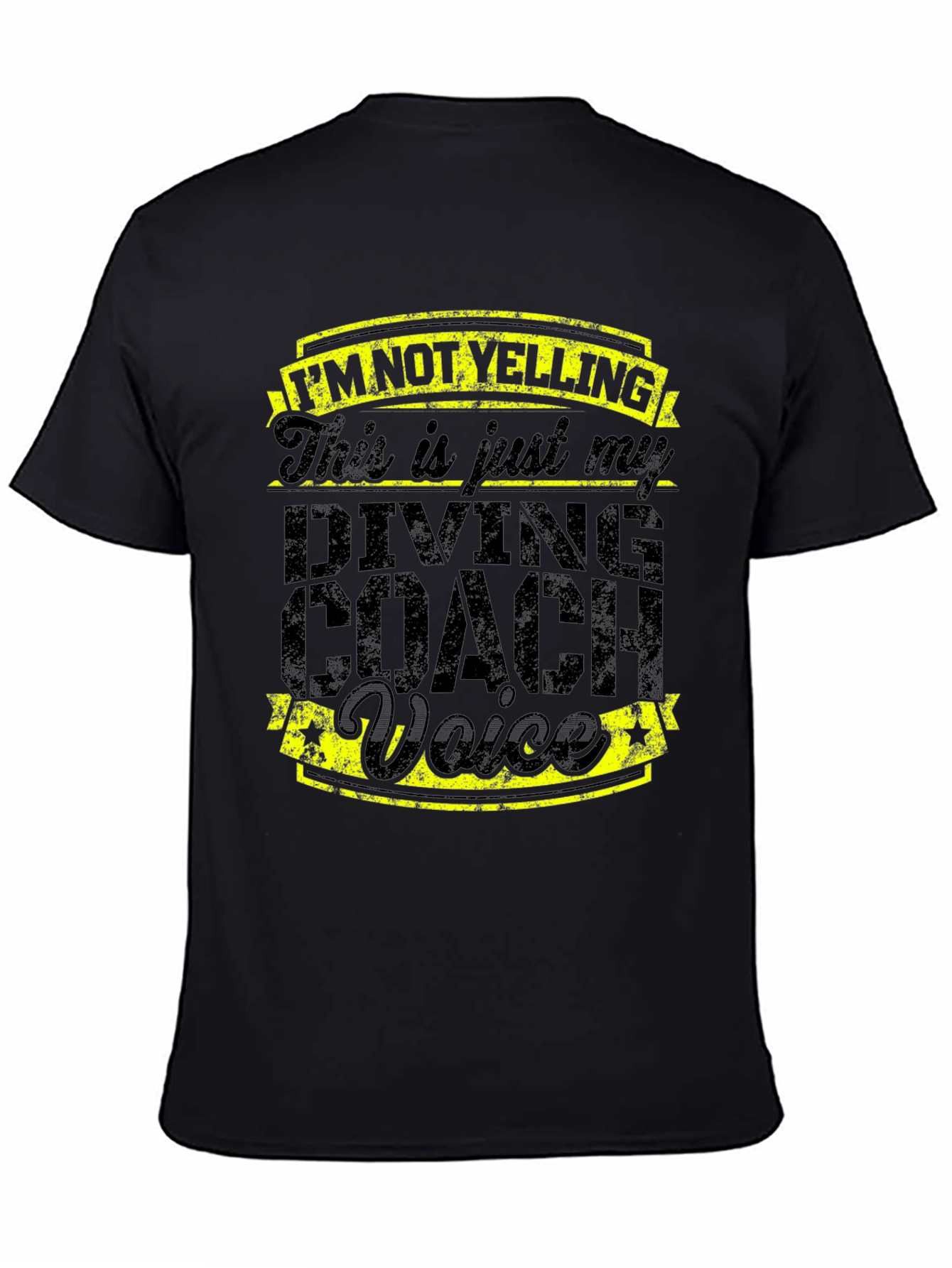 Black Diving Coach Voice Graphic T-Shirt view 4