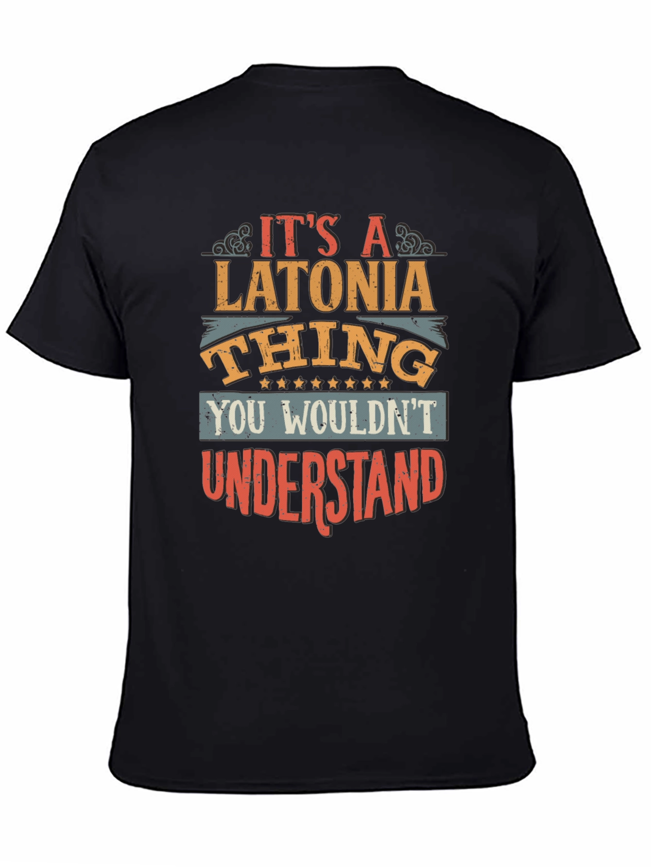 Black Latonia Thing Graphic T-Shirt view 4