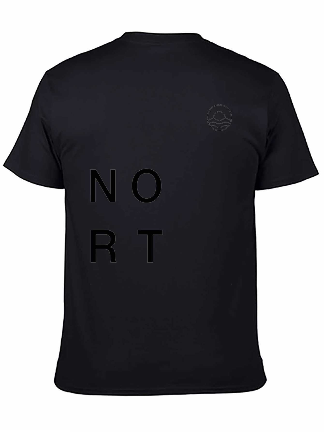 Black Modern Black Graphic Tee - "Nort" Design view 4