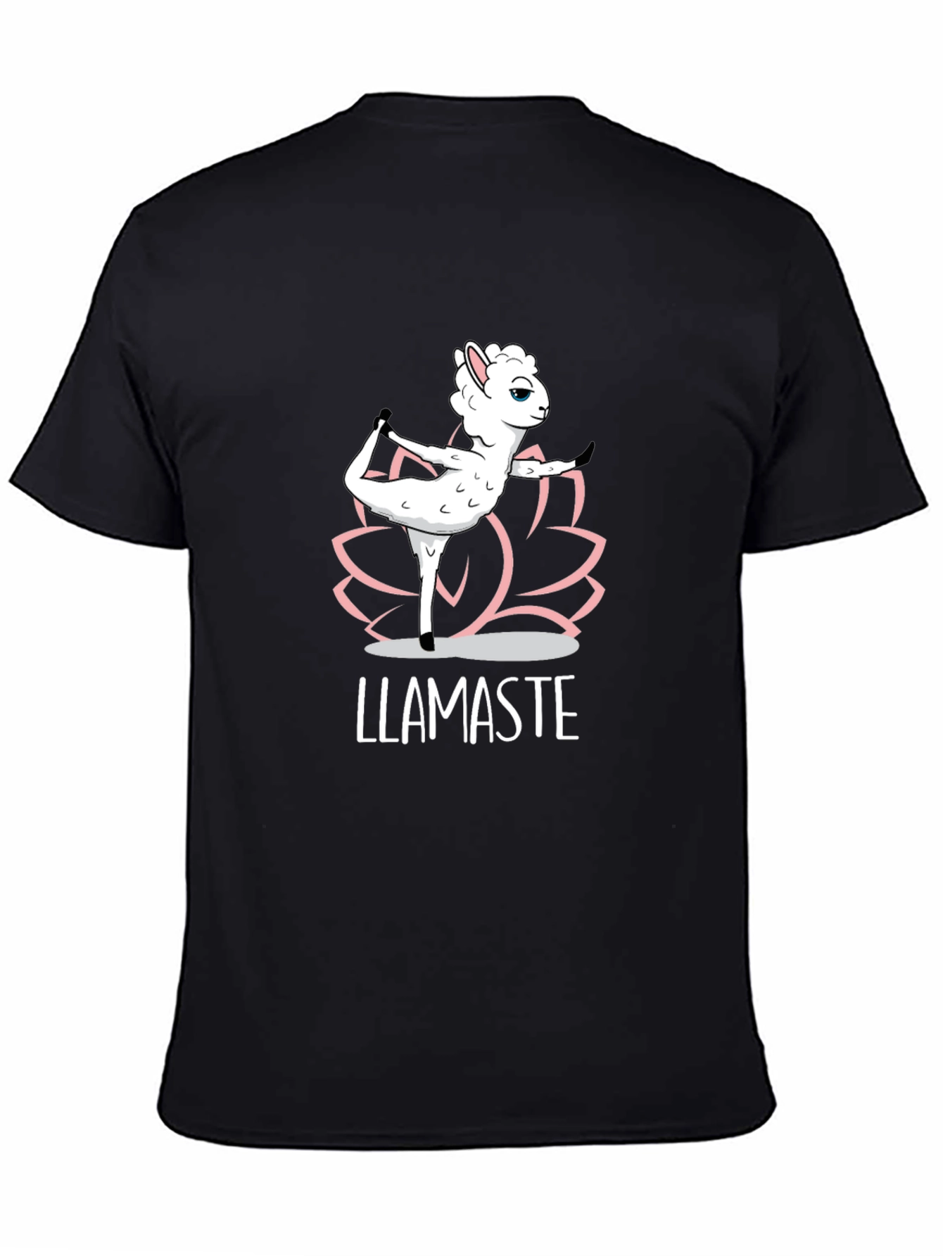 Black Llamaste Yoga T-Shirt view 4