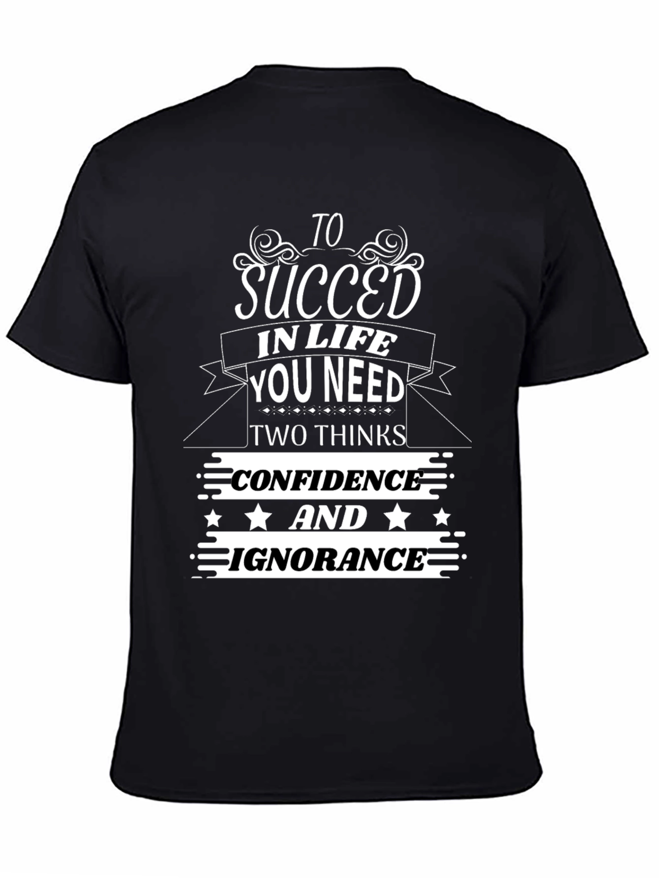 Black To Succeed in Life Funny Graphic Tee view 4