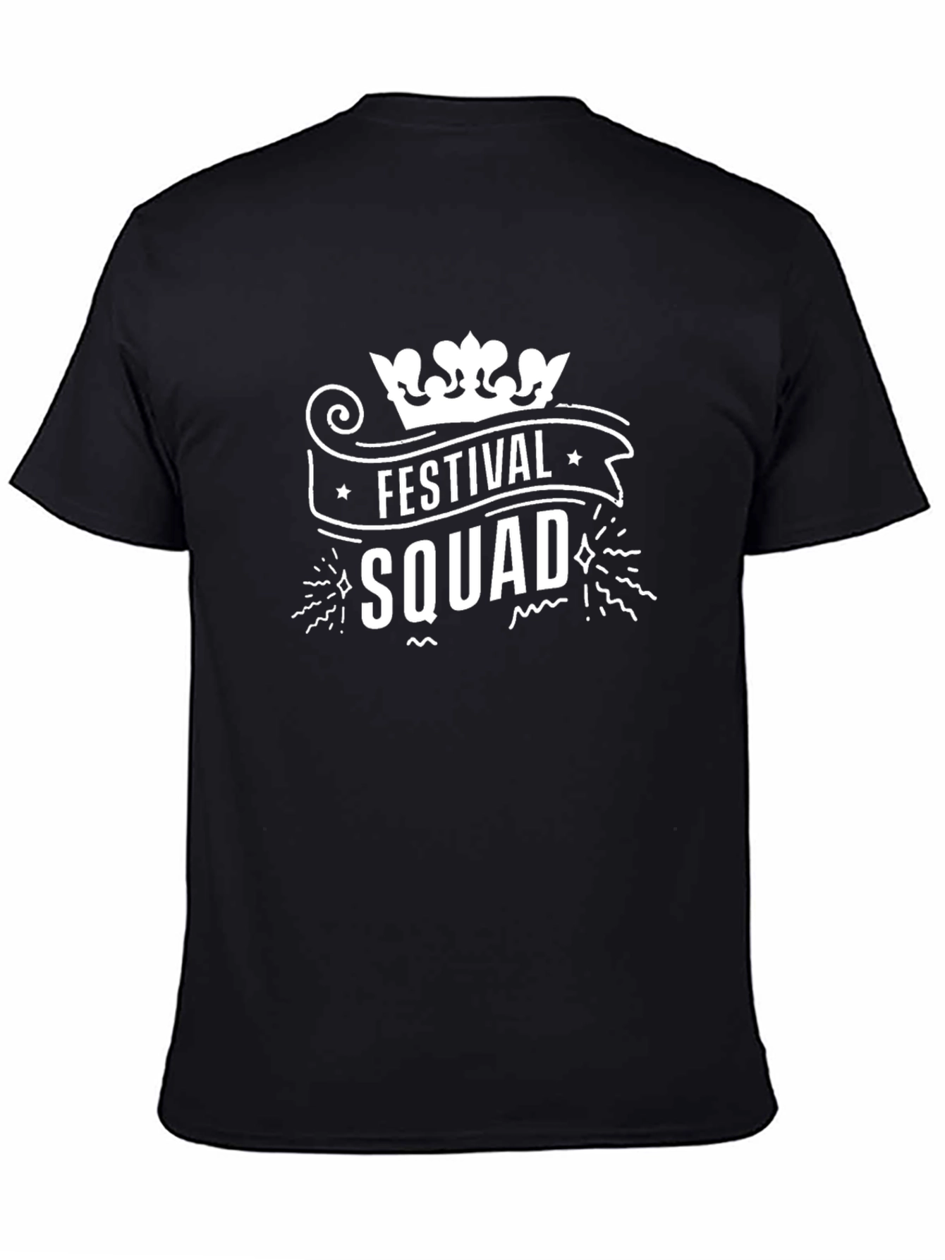 Black Festival Squad Graphic T-Shirt - Black Cotton Tee view 4